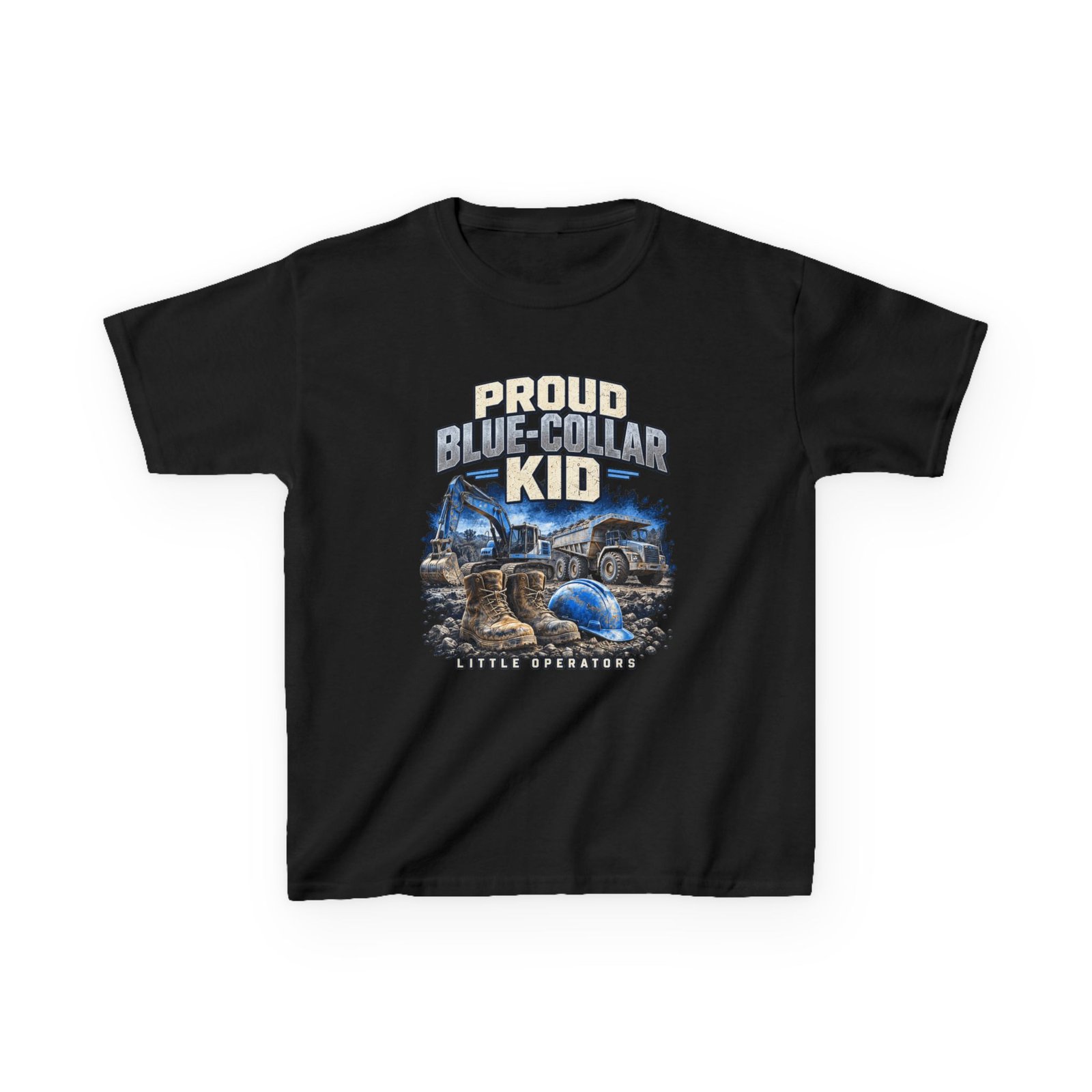 Proud Blue-Collar Kid — Little Operators Youth T-Shirt