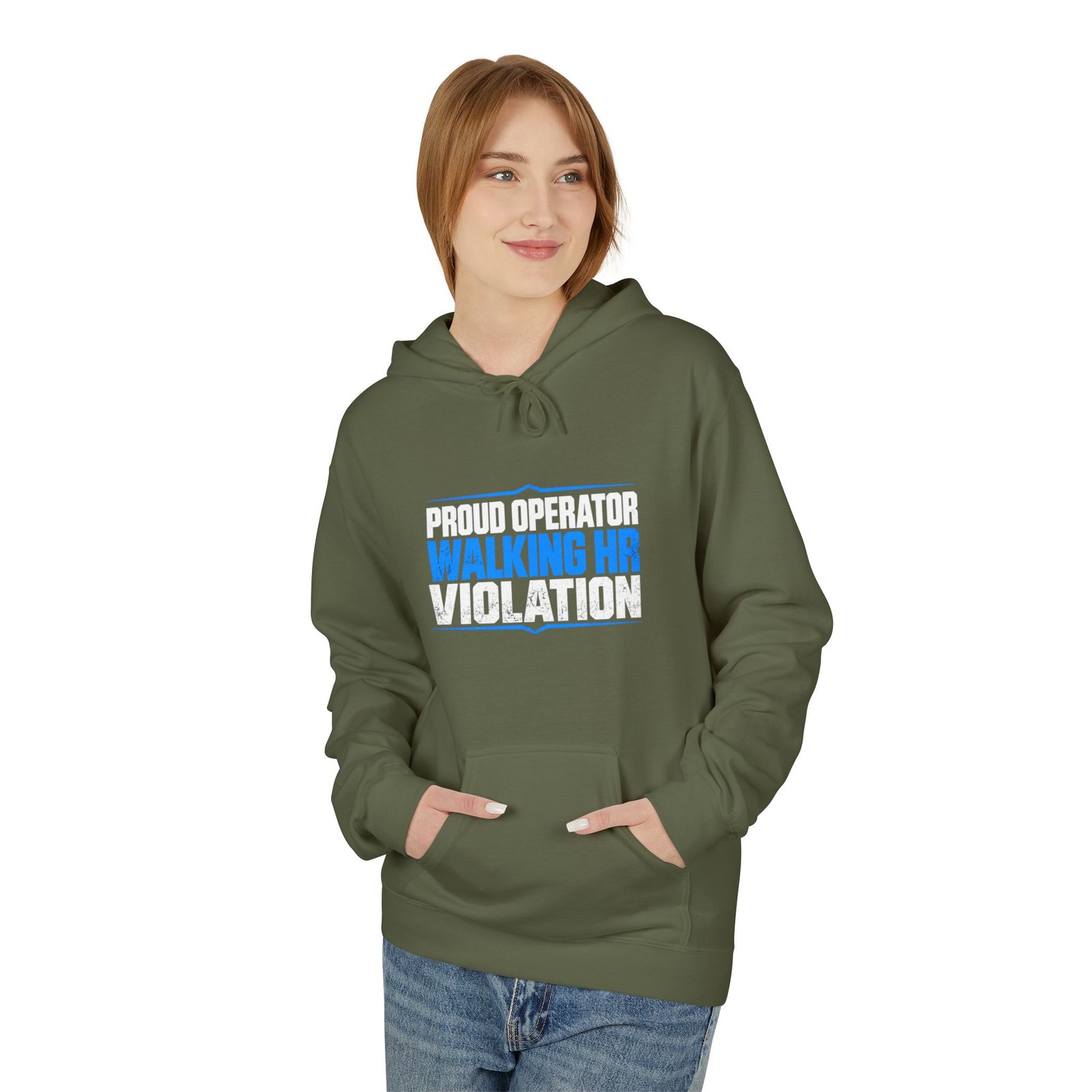 Proud Operator — Walking HR Violation Hoodie - Image 7