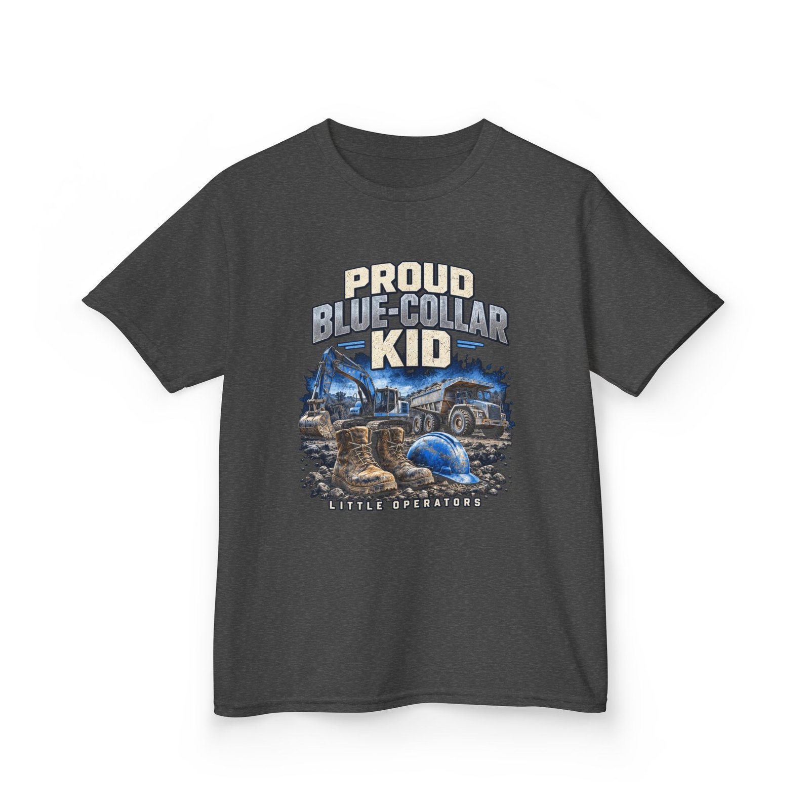 Proud Blue-Collar Kid — Little Operators Youth T-Shirt - Image 15