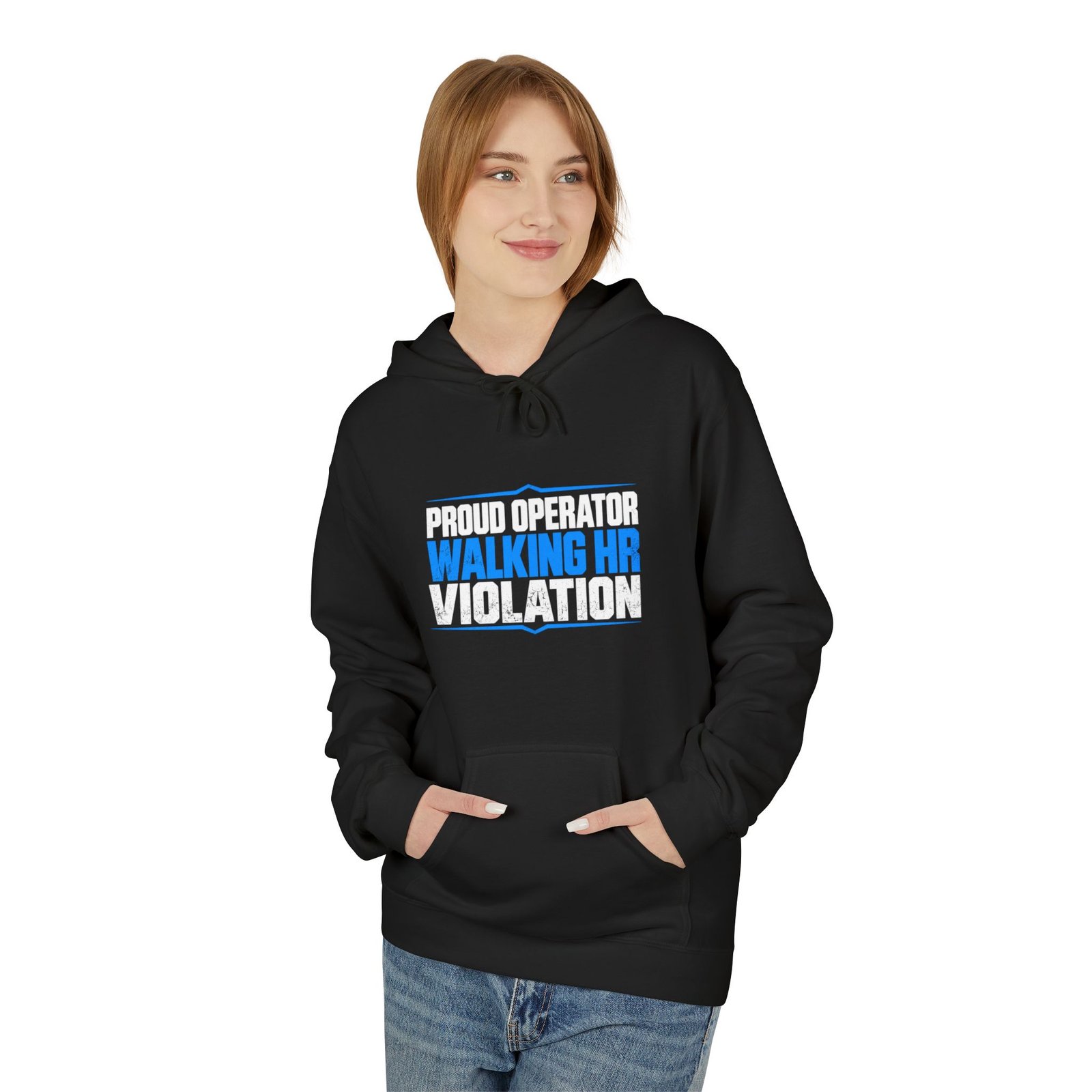 Proud Operator — Walking HR Violation Hoodie - Image 3