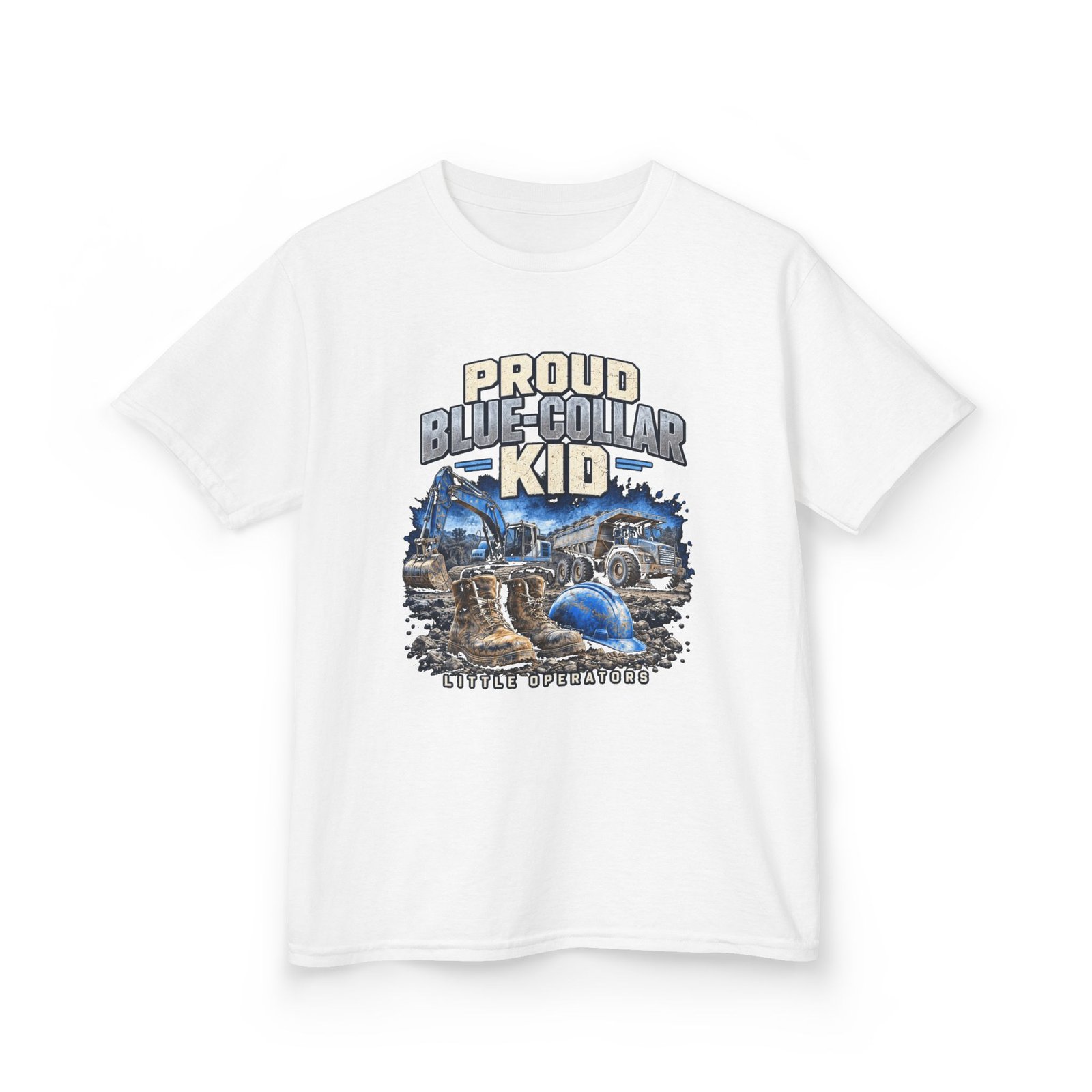 Proud Blue-Collar Kid — Little Operators Youth T-Shirt - Image 7