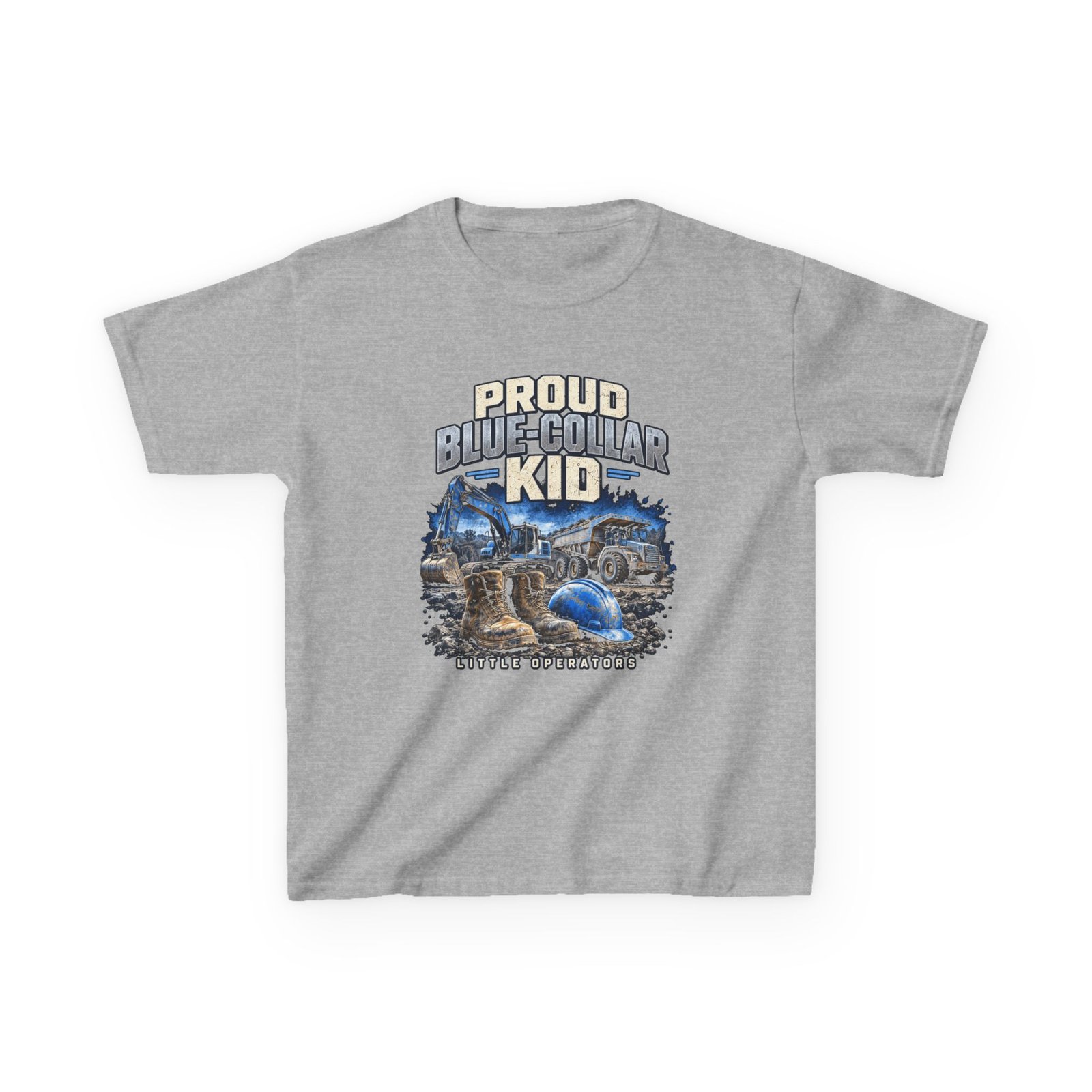Proud Blue-Collar Kid — Little Operators Youth T-Shirt - Image 9
