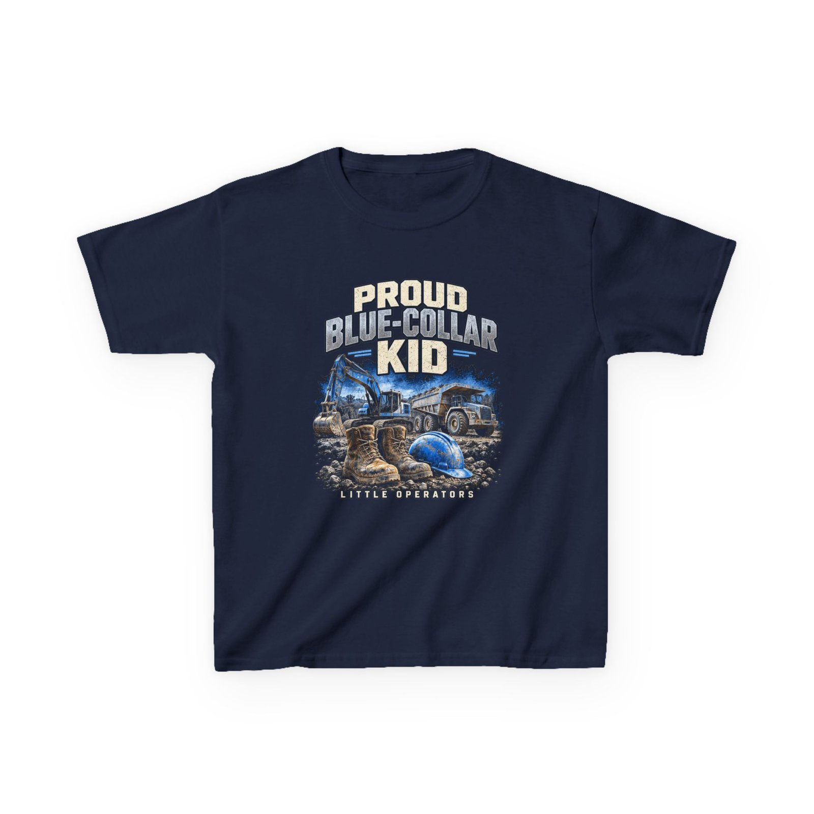 Proud Blue-Collar Kid — Little Operators Youth T-Shirt - Image 21