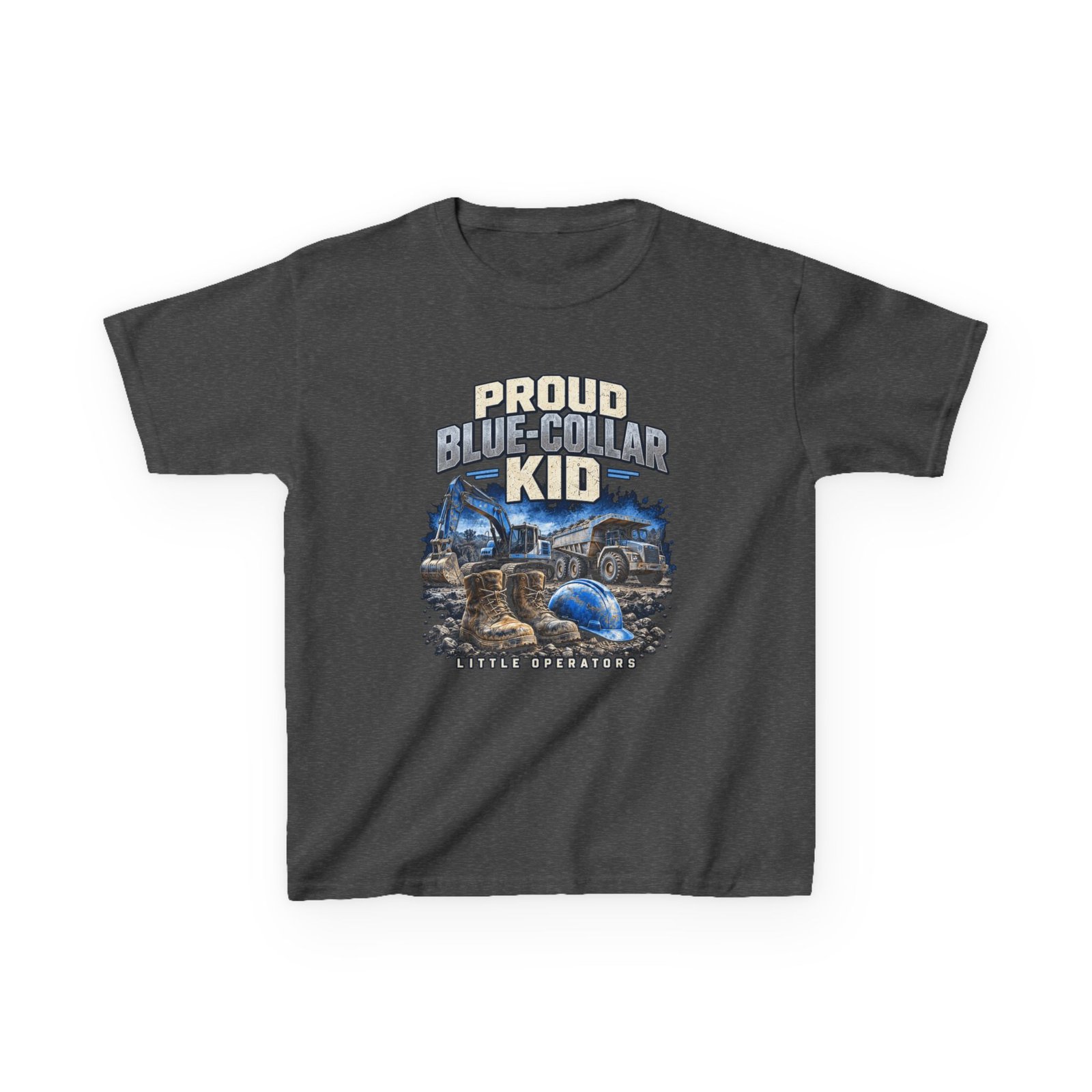 Proud Blue-Collar Kid — Little Operators Youth T-Shirt - Image 13