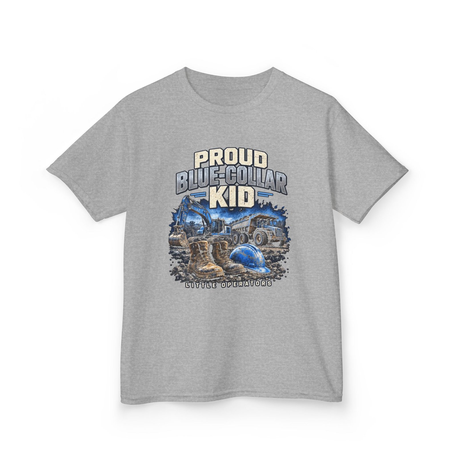 Proud Blue-Collar Kid — Little Operators Youth T-Shirt - Image 11
