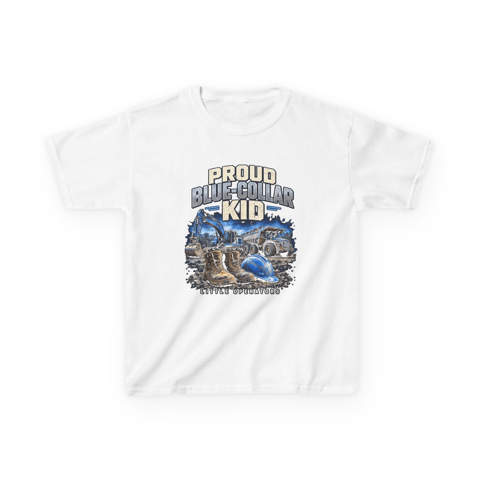 Proud Blue-Collar Kid — Little Operators Youth T-Shirt - Image 5