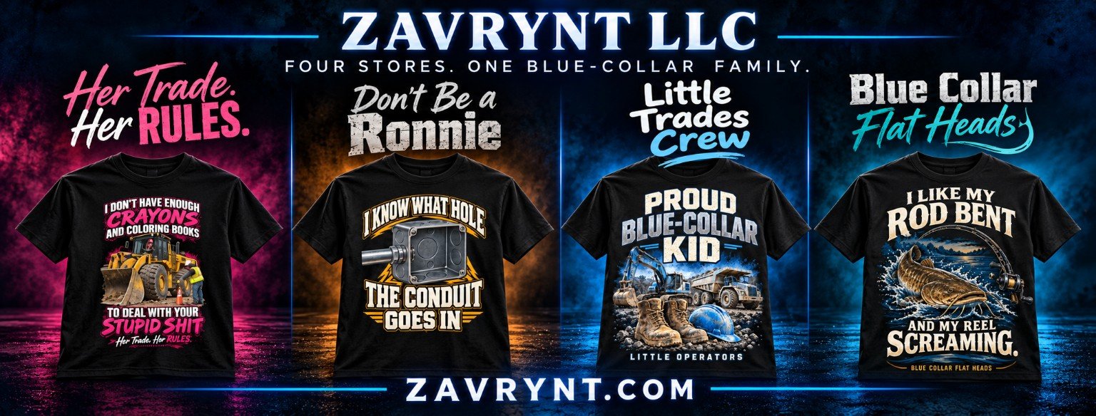Zavrynt LLC: Her Trade. Her RULES., Don’t Be a Ronnie, Little Trades Crew, and Blue Collar Flat Heads