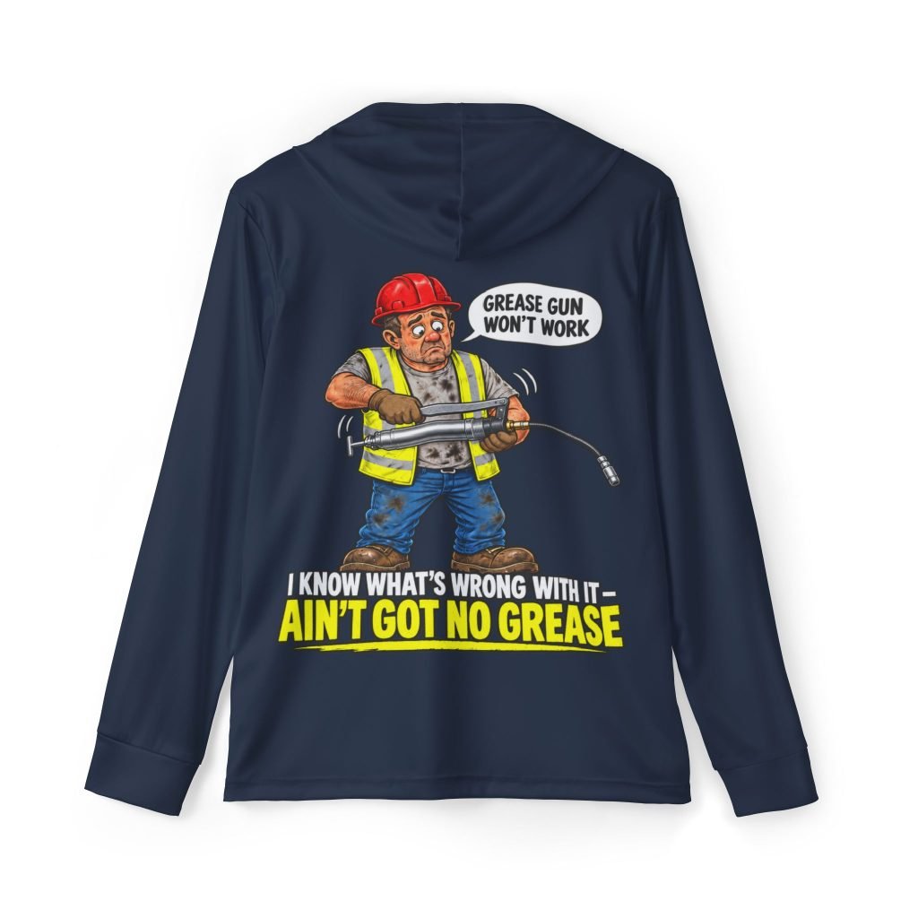 Ain’t Got No Grease — Navy Sports AOP Full-Back Hoodie | Don’t Be a Ronnie