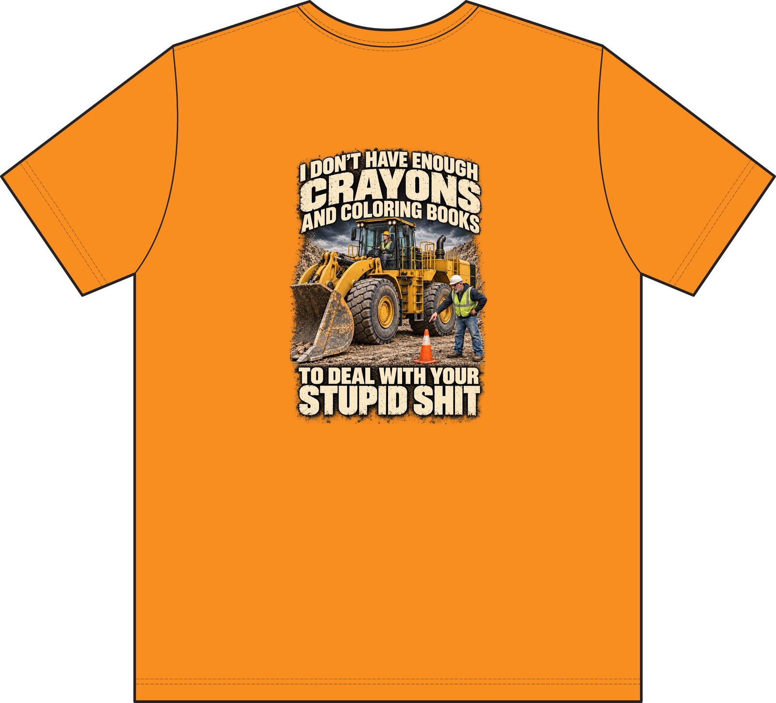 Crayons and Coloring Books — Don’t Be a Ronnie Pocket Work T-Shirt - Image 2