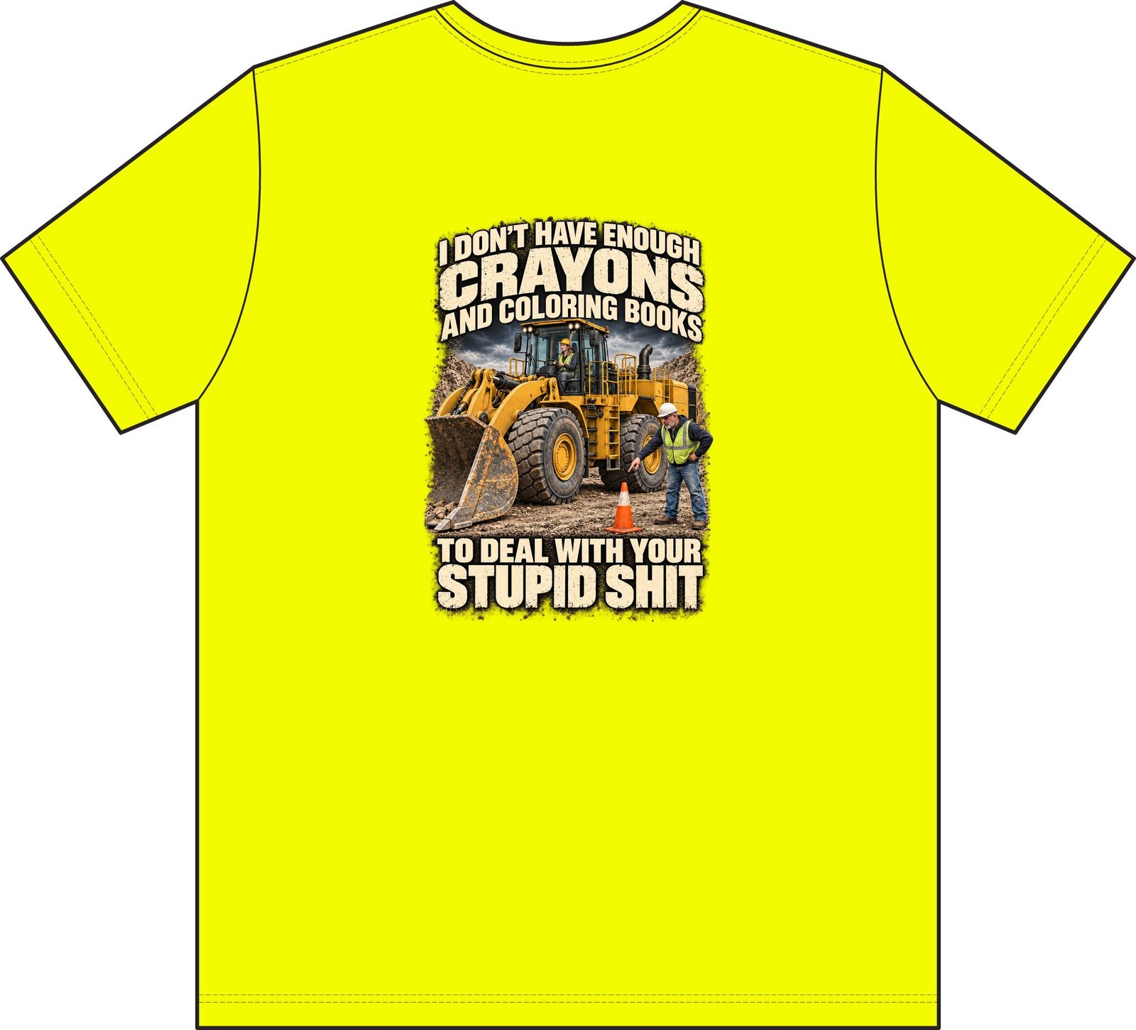 Crayons and Coloring Books — Don’t Be a Ronnie Pocket Work T-Shirt - Image 3