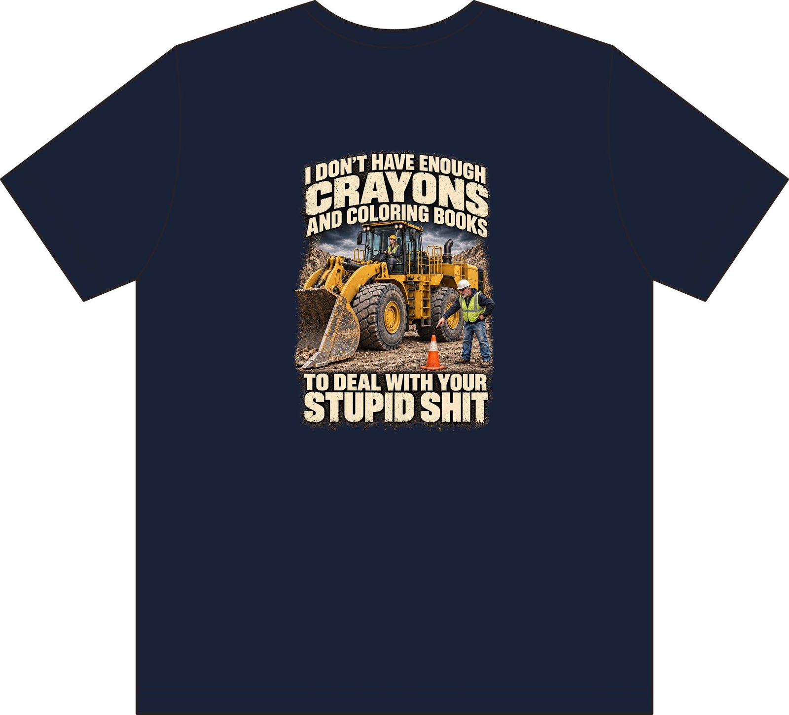Crayons and Coloring Books — Don’t Be a Ronnie Pocket Work T-Shirt - Image 5