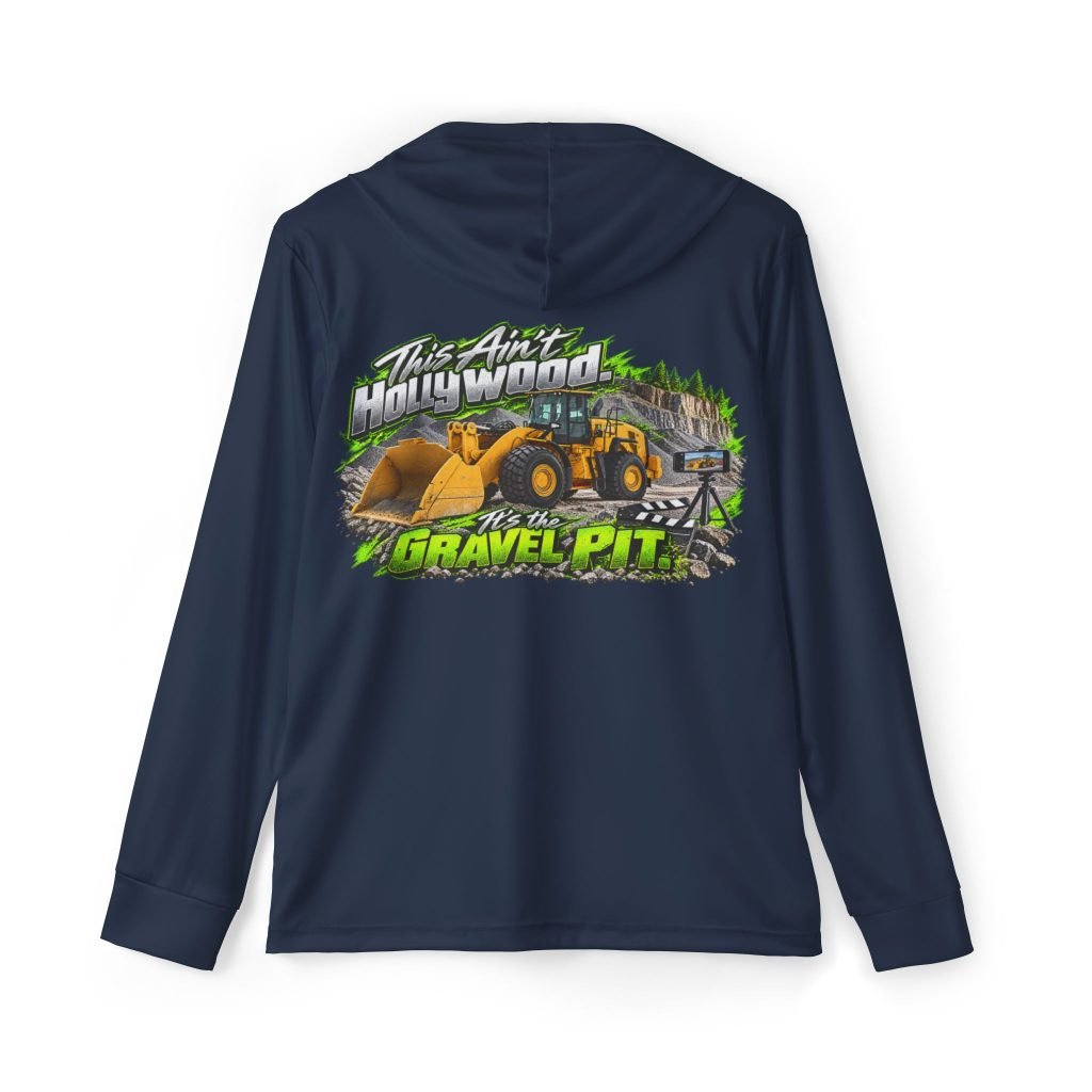 This Ain’t Hollywood. It’s the Gravel Pit. — Navy Sports AOP Full-Back Hoodie | Don’t Be a Ronnie