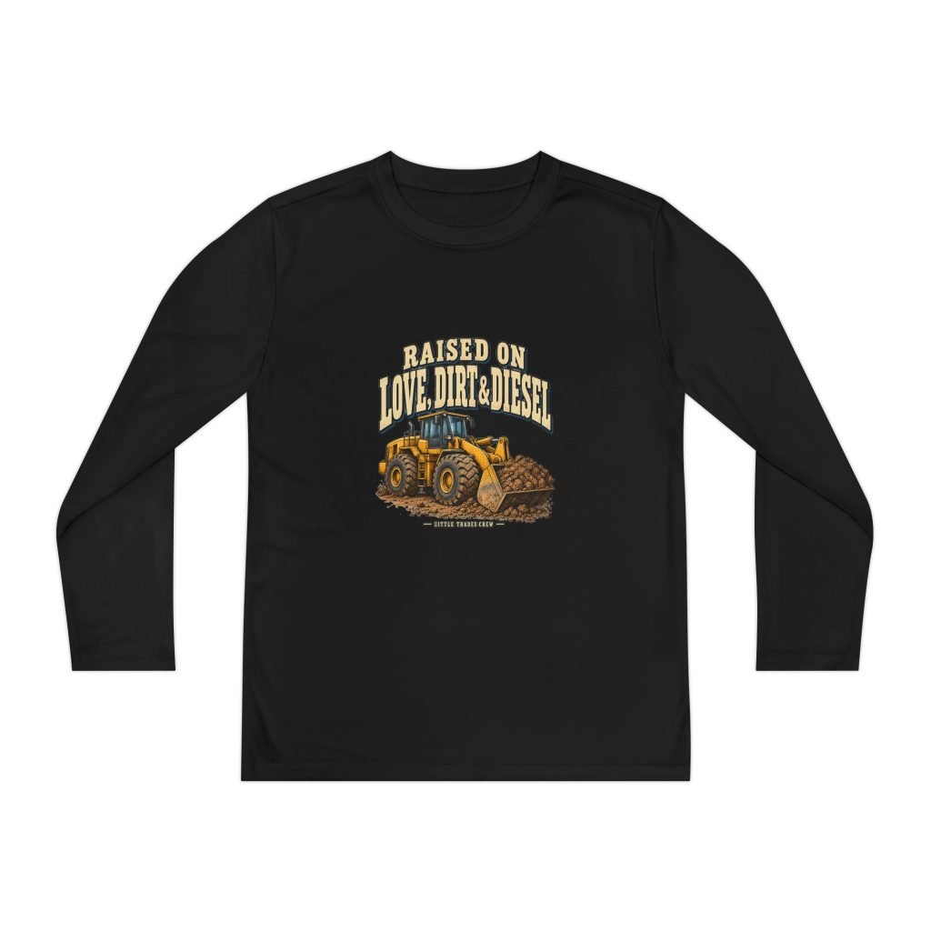 Raised on Love, Dirt & Diesel — Little Trades Crew Youth Long-Sleeve Shirt