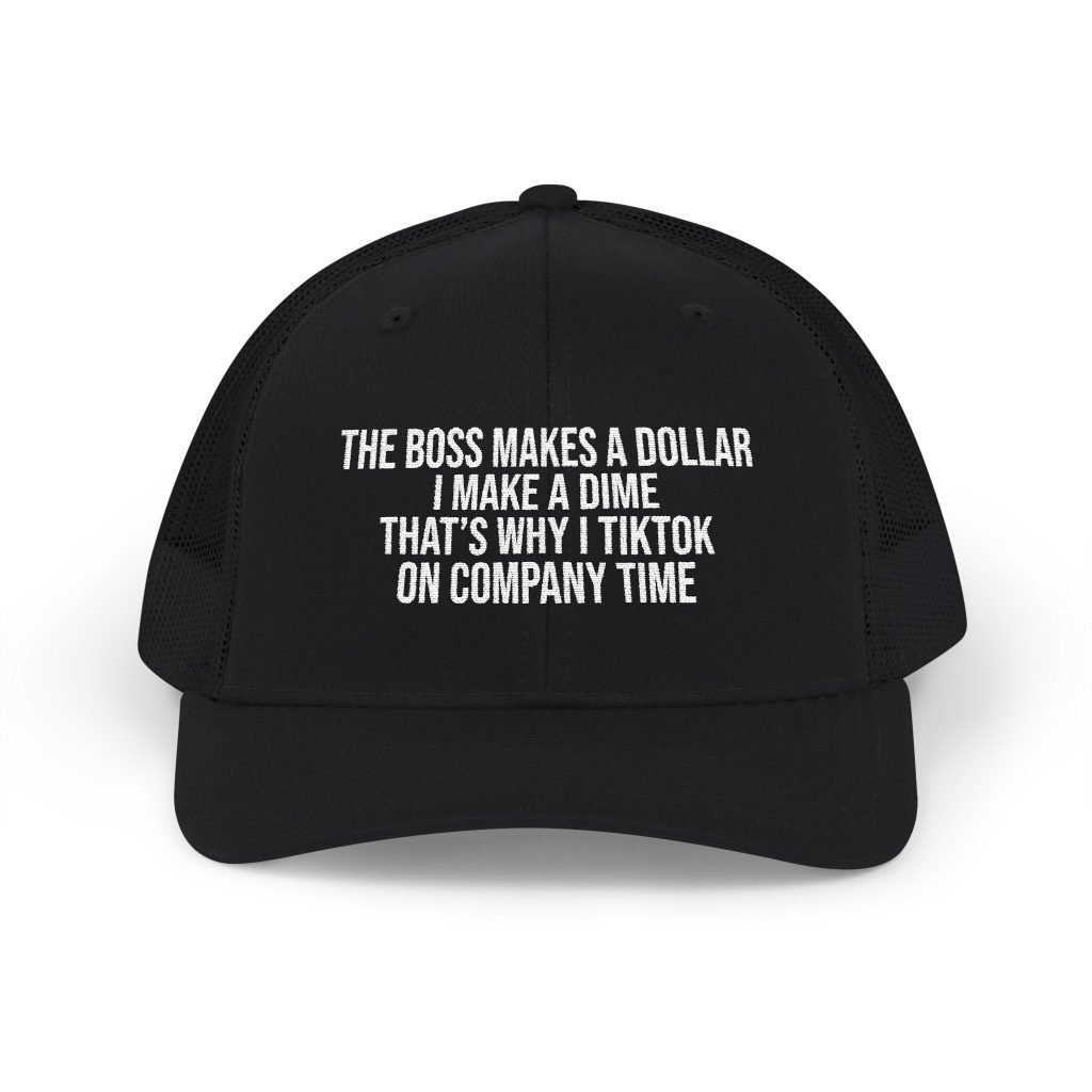 TikTok on Company Time Embroidered Trucker Hat | Trades TikTok Collection