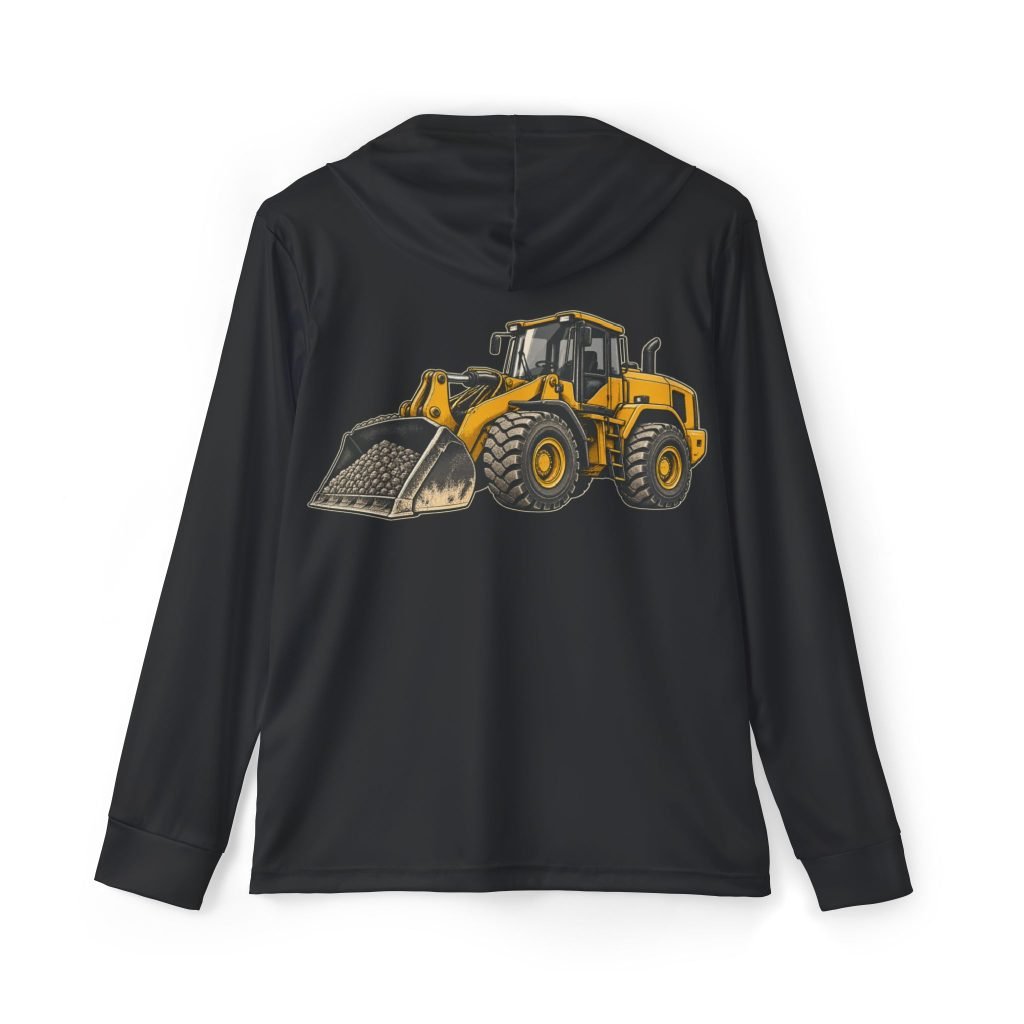 I Run Heavy Equipment and My Fucking Mouth — Black Sports AOP Full-Back Hoodie | Don’t Be a Ronnie