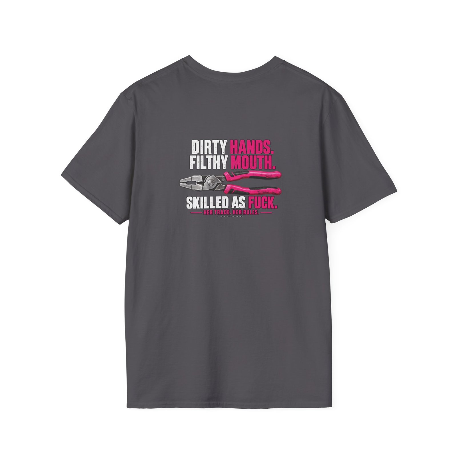 Her Trade. Her RULES. | Dirty Hands. Filthy Mouth. Skilled as Fuck. — Electrician Tee - Image 3