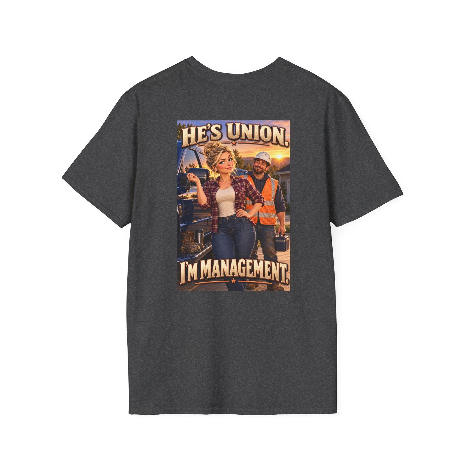 He’s Union. I’m Management. — Blue Collar Wife T-Shirt | Don’t Be a Ronnie - Image 4