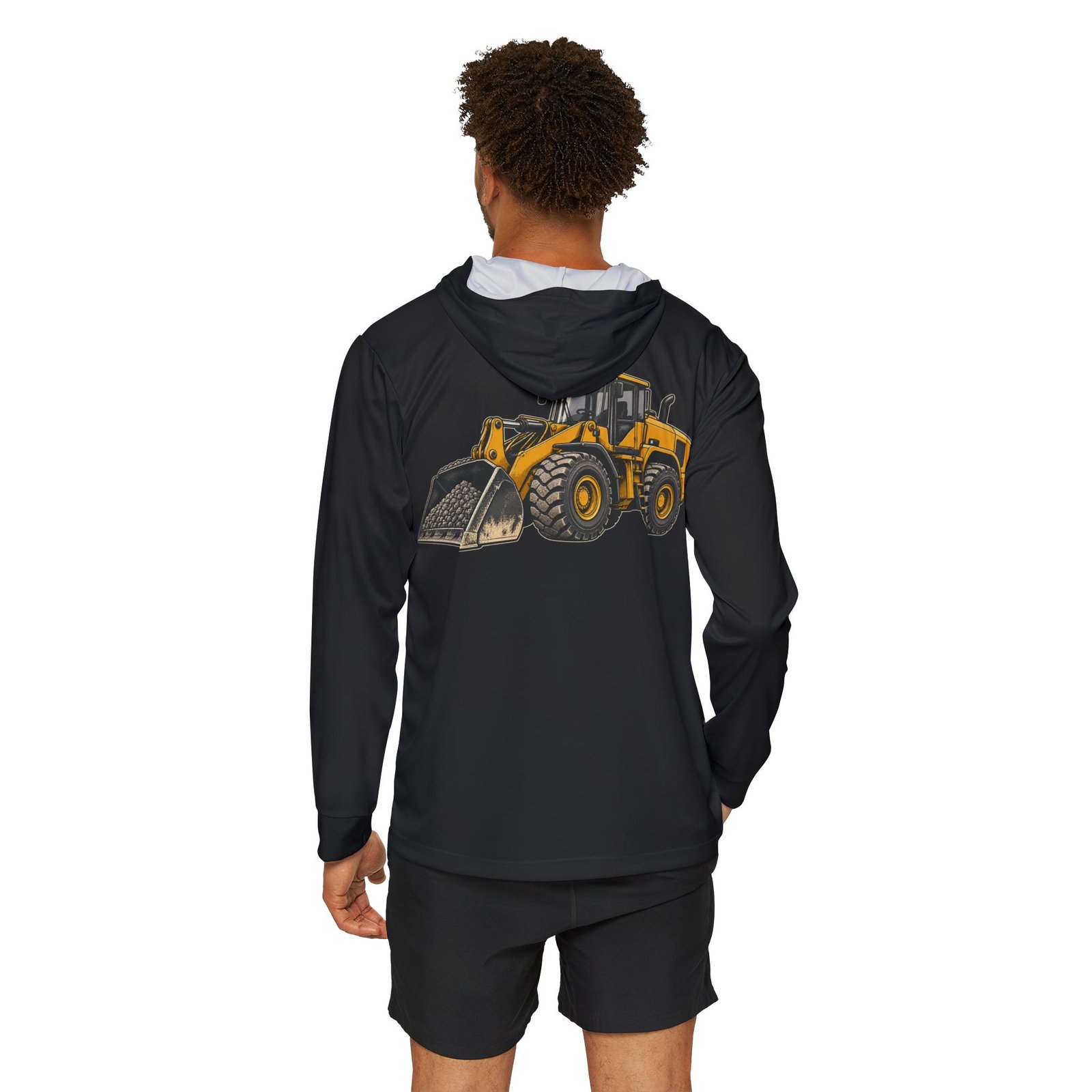 I Run Heavy Equipment and My Fucking Mouth — Black Sports AOP Full-Back Hoodie | Don’t Be a Ronnie - Image 4