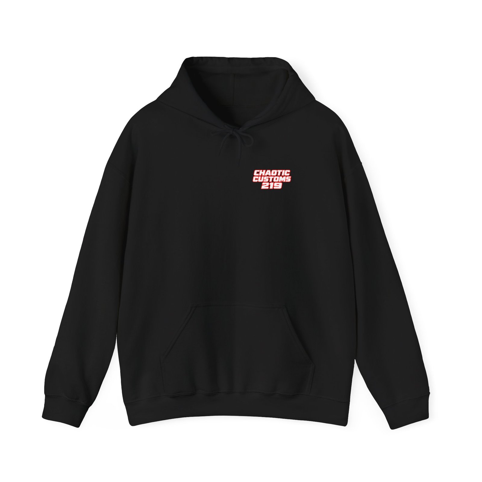 Chaotic Customs 219 — Blue Collar Built. Chaos Driven. Hoodie - Image 2
