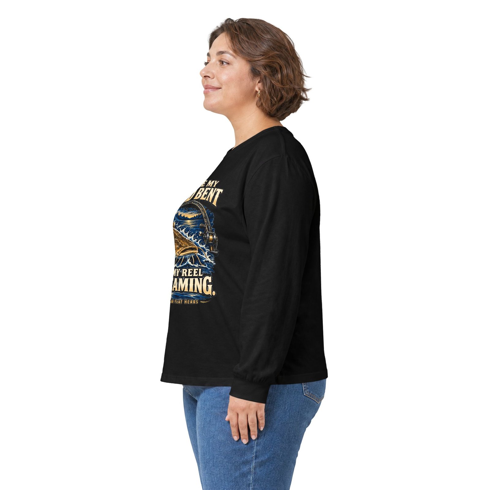 Blue Collar Flat Heads — Rod Bent, Reel Screaming Long Sleeve - Image 4