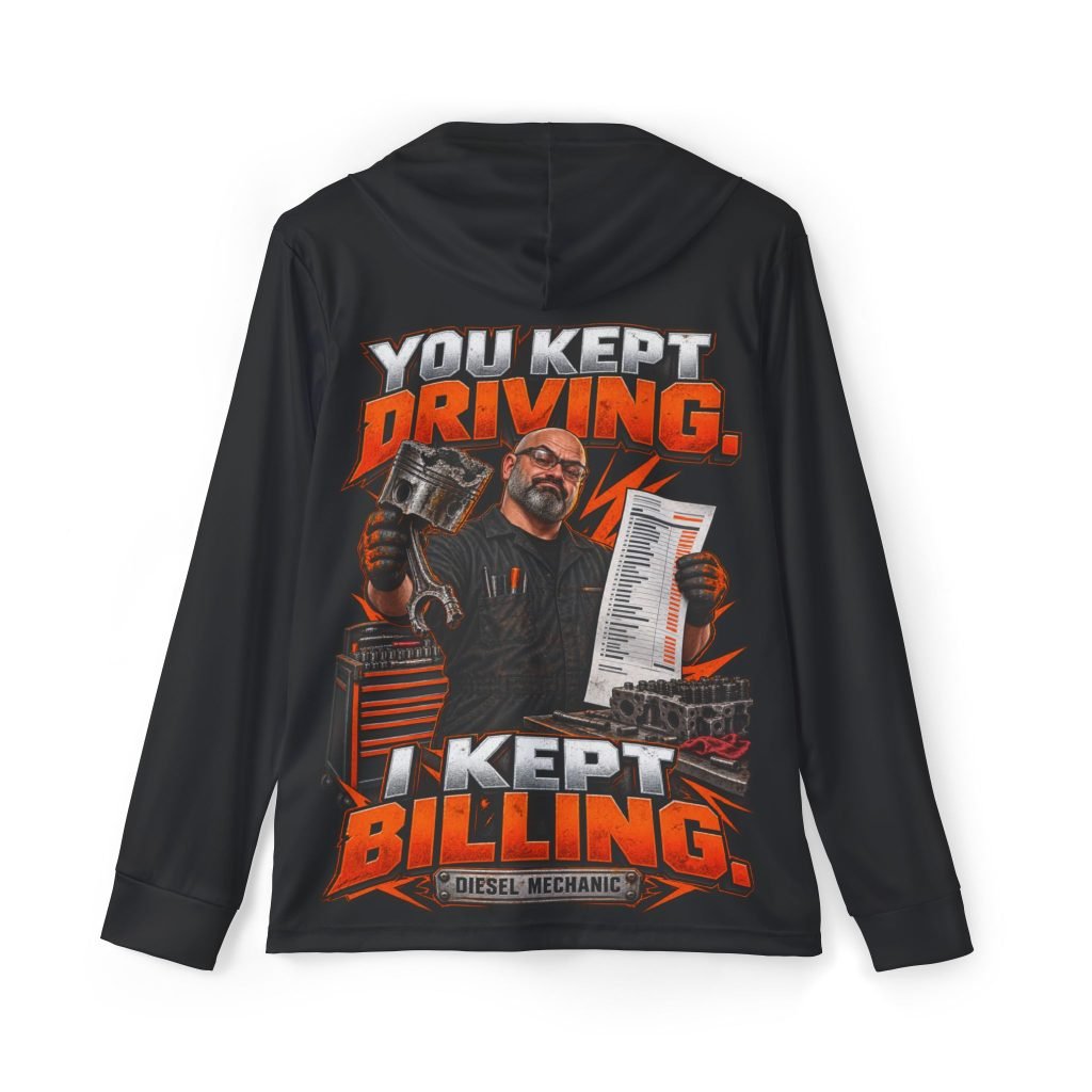 You Kept Driving. I Kept Billing. — Black Sports AOP Full-Back Hoodie | Don’t Be a Ronnie