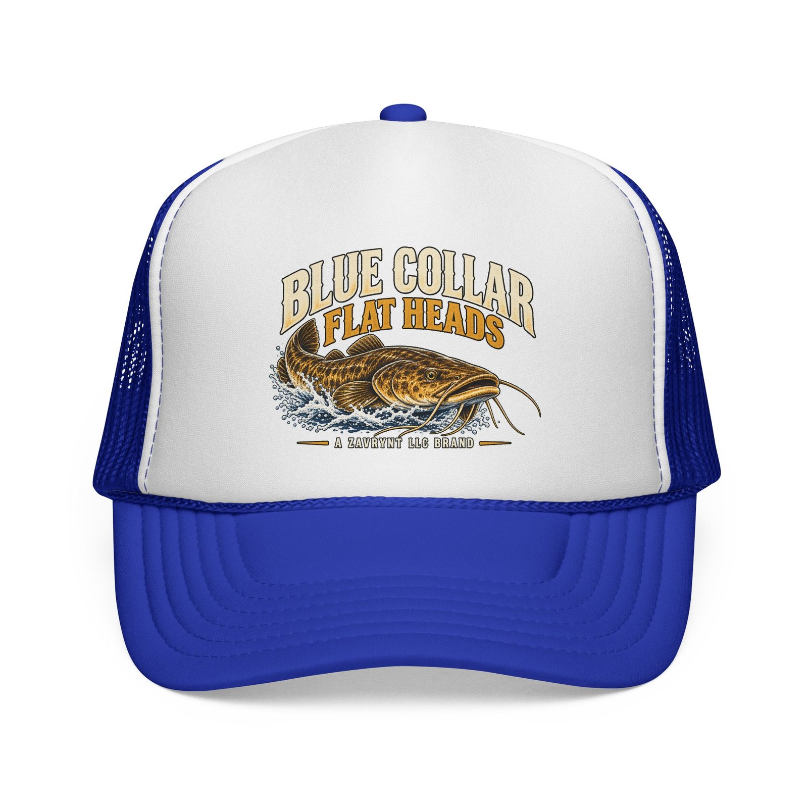 Blue Collar Flat Heads — Flathead Trucker Hat - Image 13