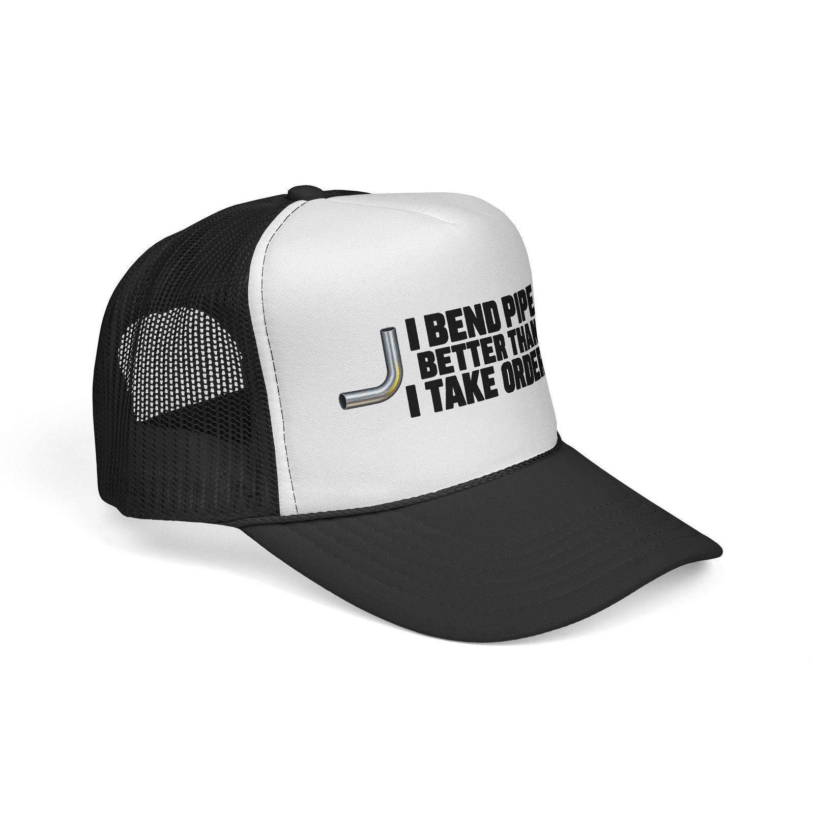I Bend Pipe Better Than I Take Orders | Electrician Trucker Hat - Image 2