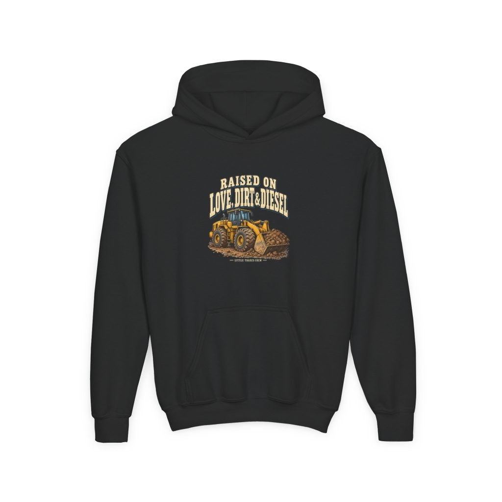 Raised on Love, Dirt & Diesel — Little Trades Crew Youth Hoodie