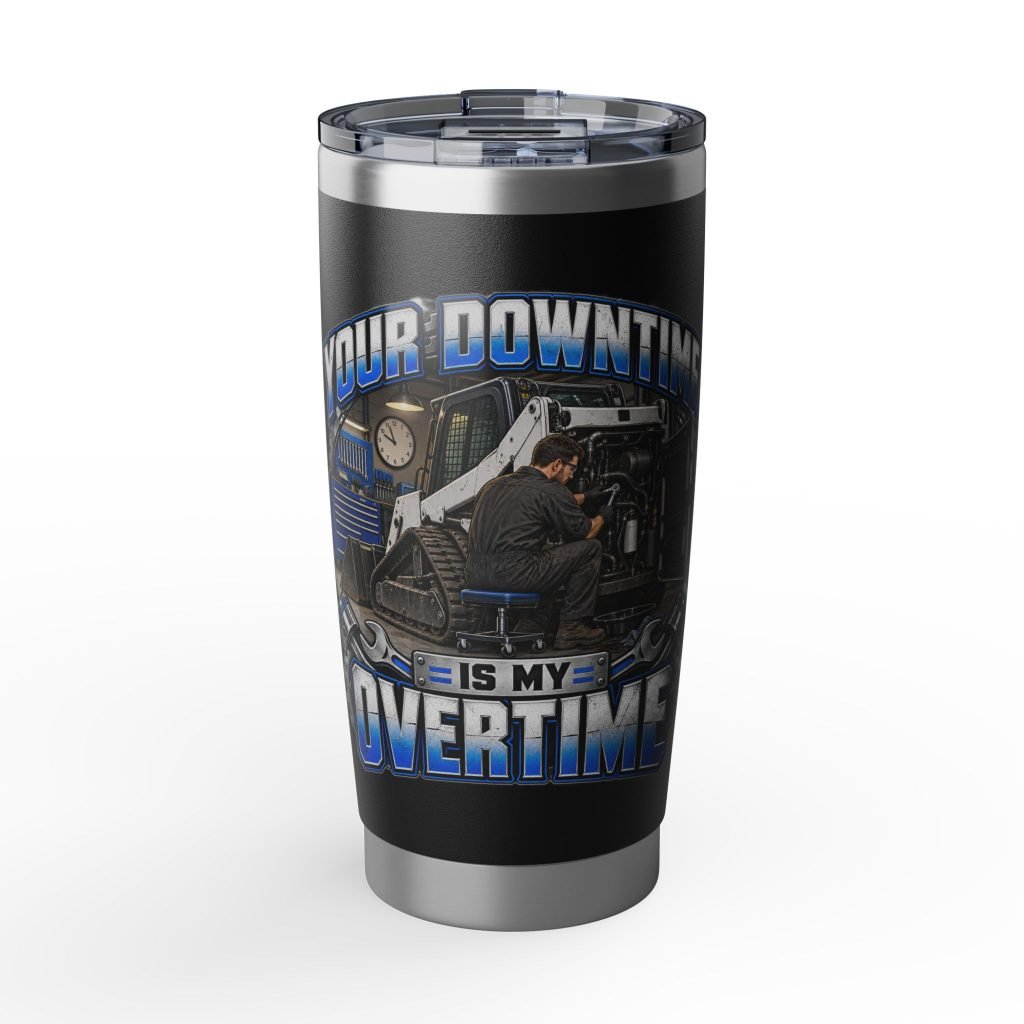 Your Downtime Is My Overtime | Diesel Mechanic Black 20oz Tumbler — Don’t Be a Ronnie