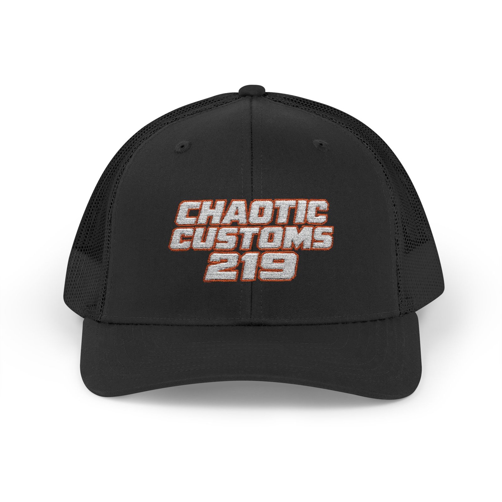 Chaotic Customs 219 — Embroidered Snapback Trucker Hat - Image 2