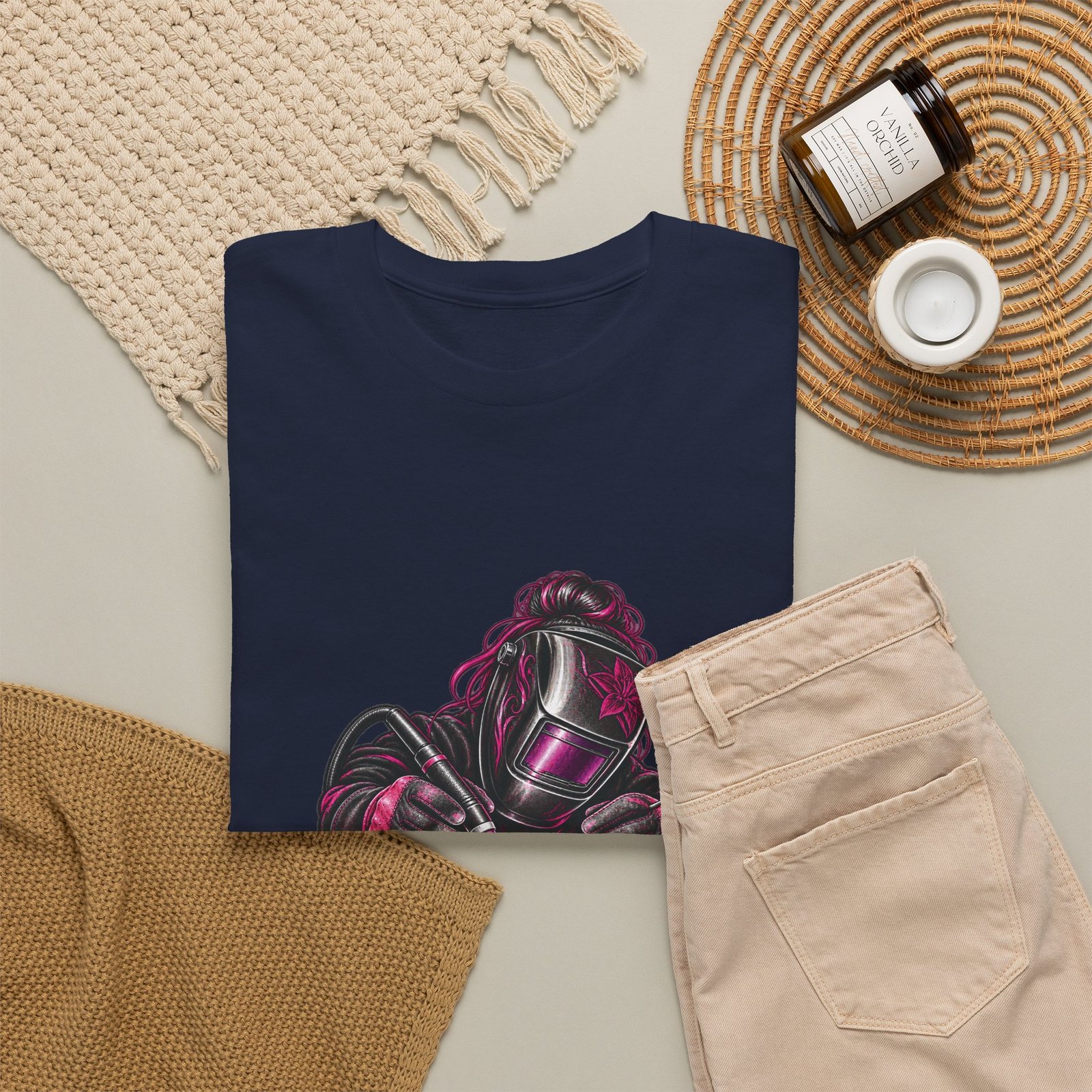 She Runs Beads, Not Her Mouth. | Hot Pink Welder T-Shirt — Her Trade. Her RULES. - Image 16
