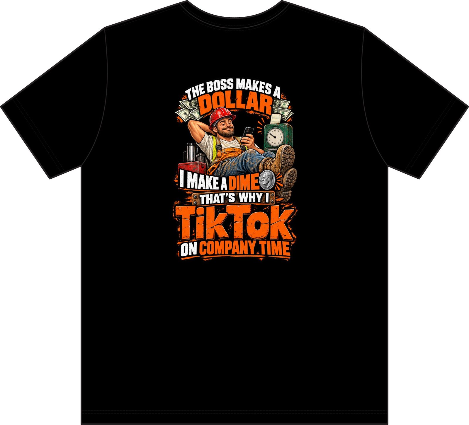 TikTok on Company Time | Boss Makes a Dollar Pocket T-Shirt — Don’t Be a Ronnie - Image 2
