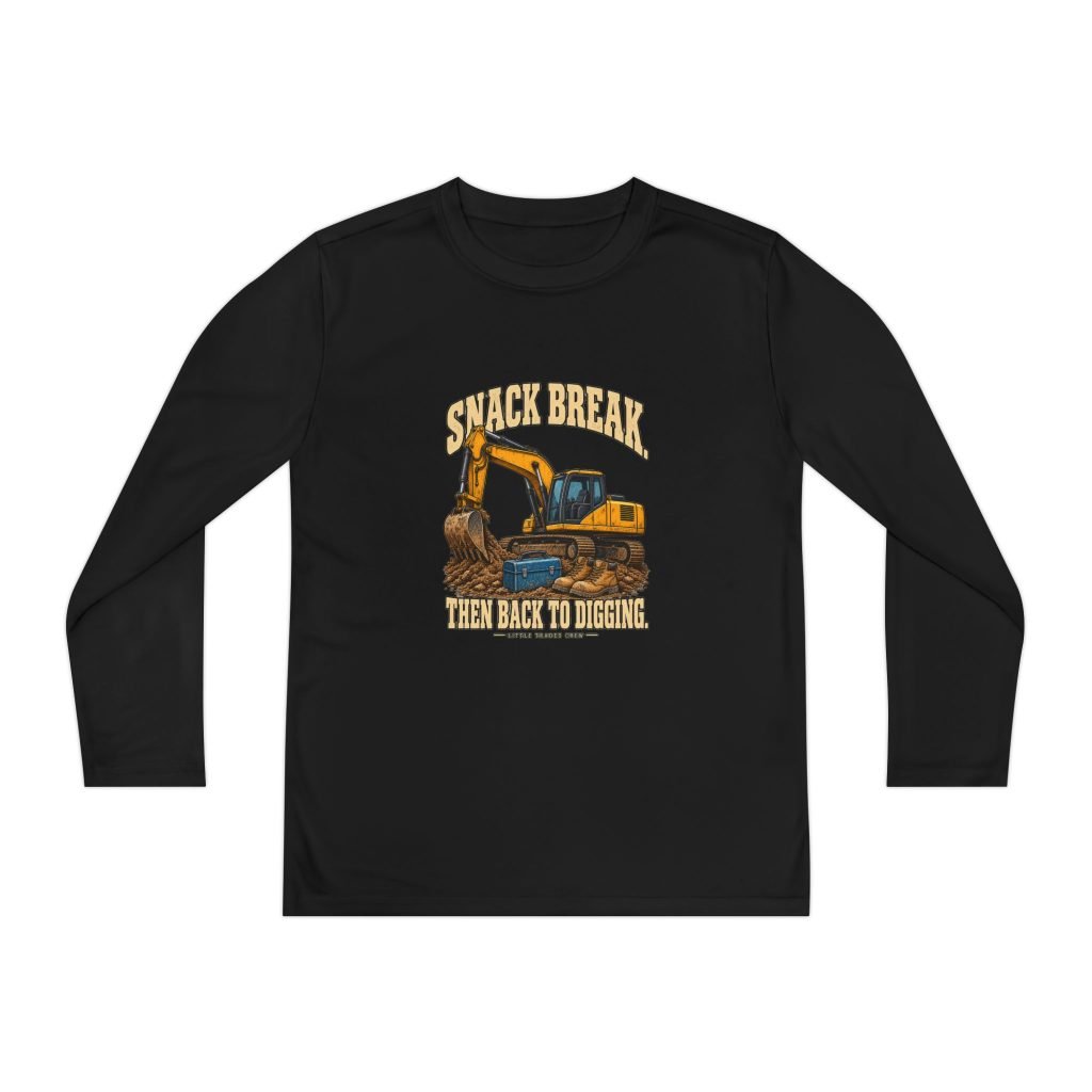 Snack Break. Then Back to Digging. — Little Trades Crew Youth Long-Sleeve Shirt