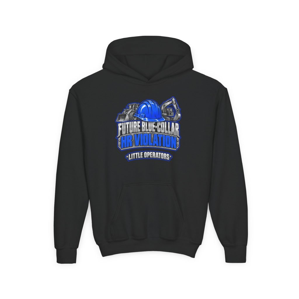 Future Blue-Collar HR Violation — Little Operators Blue Youth Hoodie