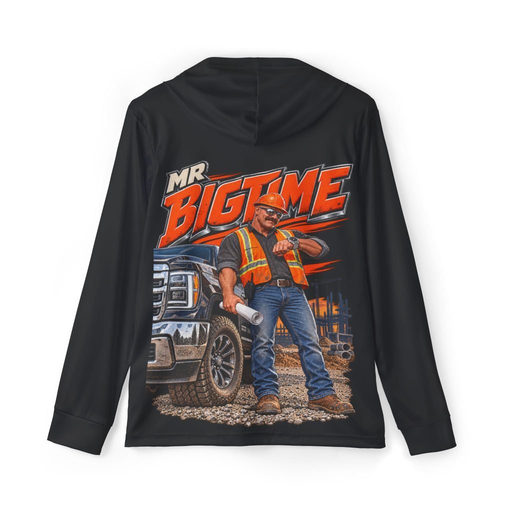 Mr Bigtime — Black Sports AOP Full-Back Hoodie | Don’t Be a Ronnie