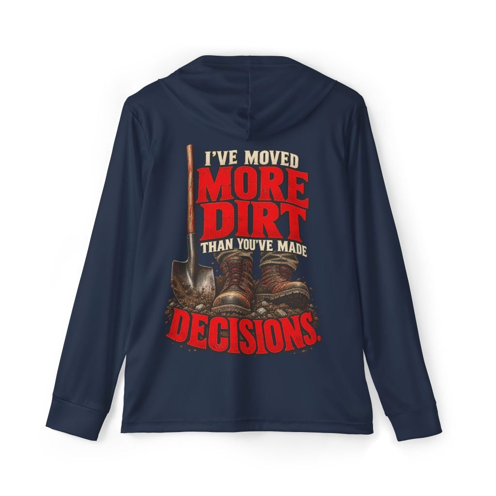 I’ve Moved More Dirt Than You’ve Made Decisions — Navy Sports AOP Full-Back Hoodie | Don’t Be a Ronnie