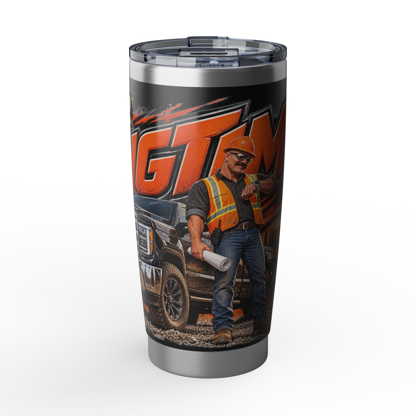 Mr Bigtime | Construction Foreman 20oz Tumbler — Don’t Be a Ronnie - Image 5