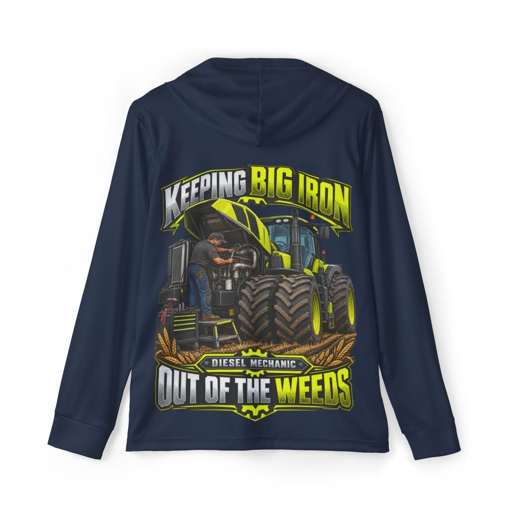Keeping Big Iron Out of the Weeds — Navy Sports AOP Full-Back Hoodie | Don’t Be a Ronnie