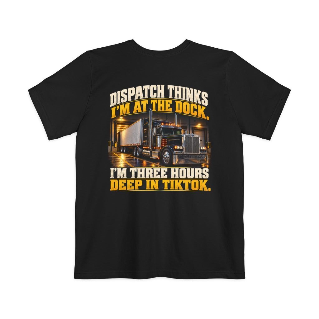 Dispatch Thinks I’m at the Dock | Trucker TikTok Pocket Tee — Don’t Be a Ronnie
