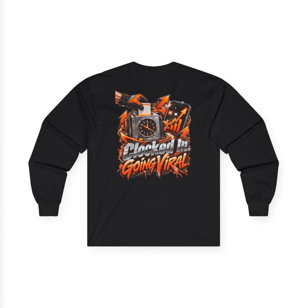 Clocked In. Going Viral. | Blue-Collar Long Sleeve — Trades TikTok Collection
