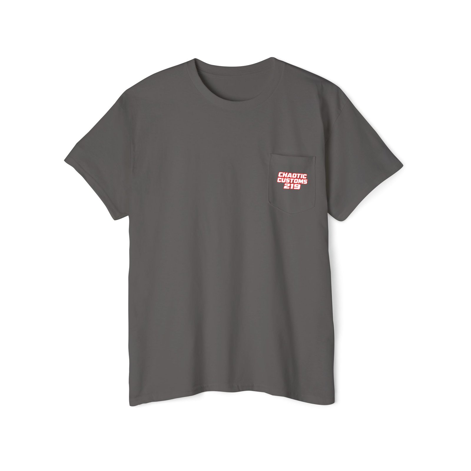 Chaotic Customs 219 — Blue Collar Built. Chaos Driven. Pocket Tee - Image 6