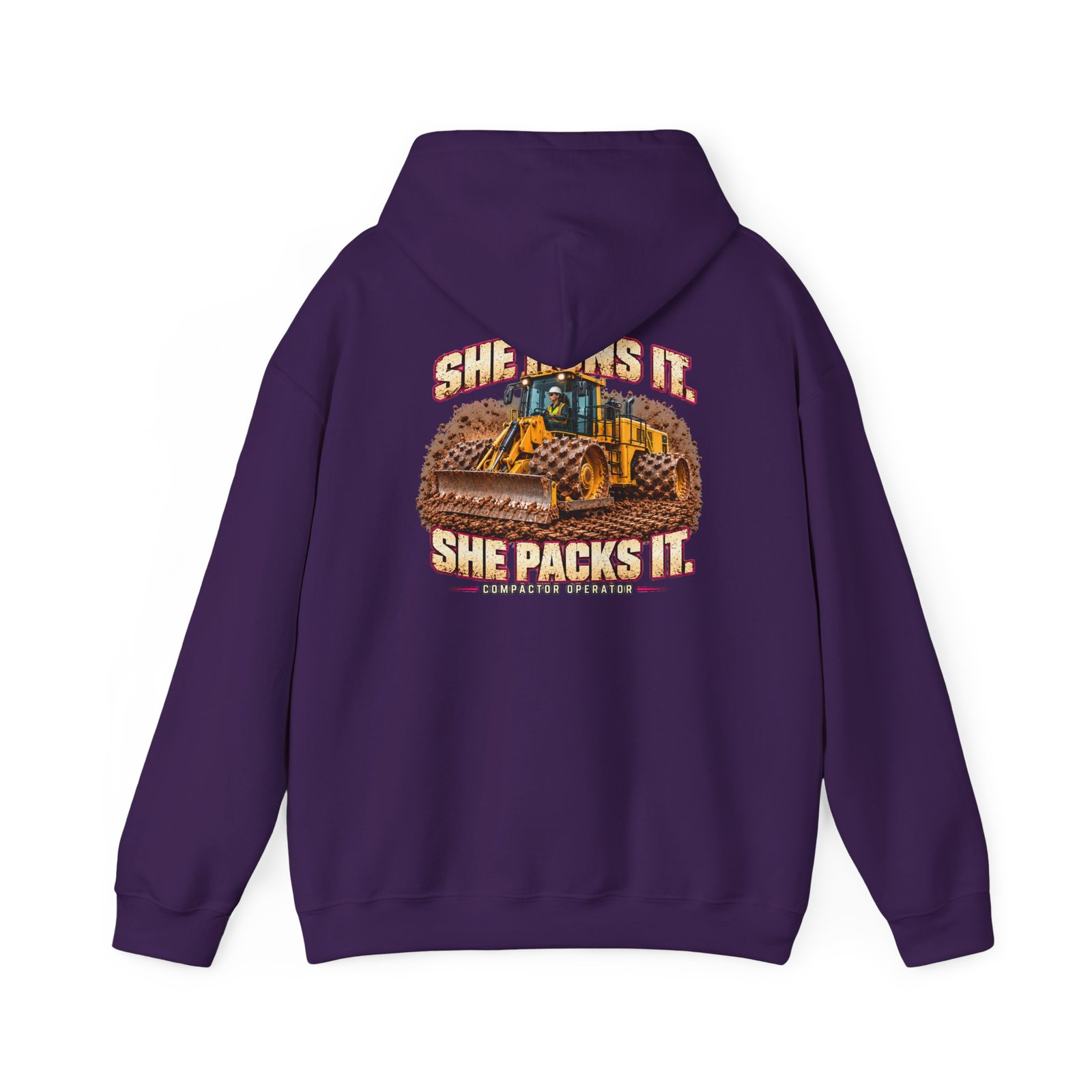 She Runs It. She Packs It. — Woman Compactor Operator Hoodie | Don’t Be a Ronnie - Image 14