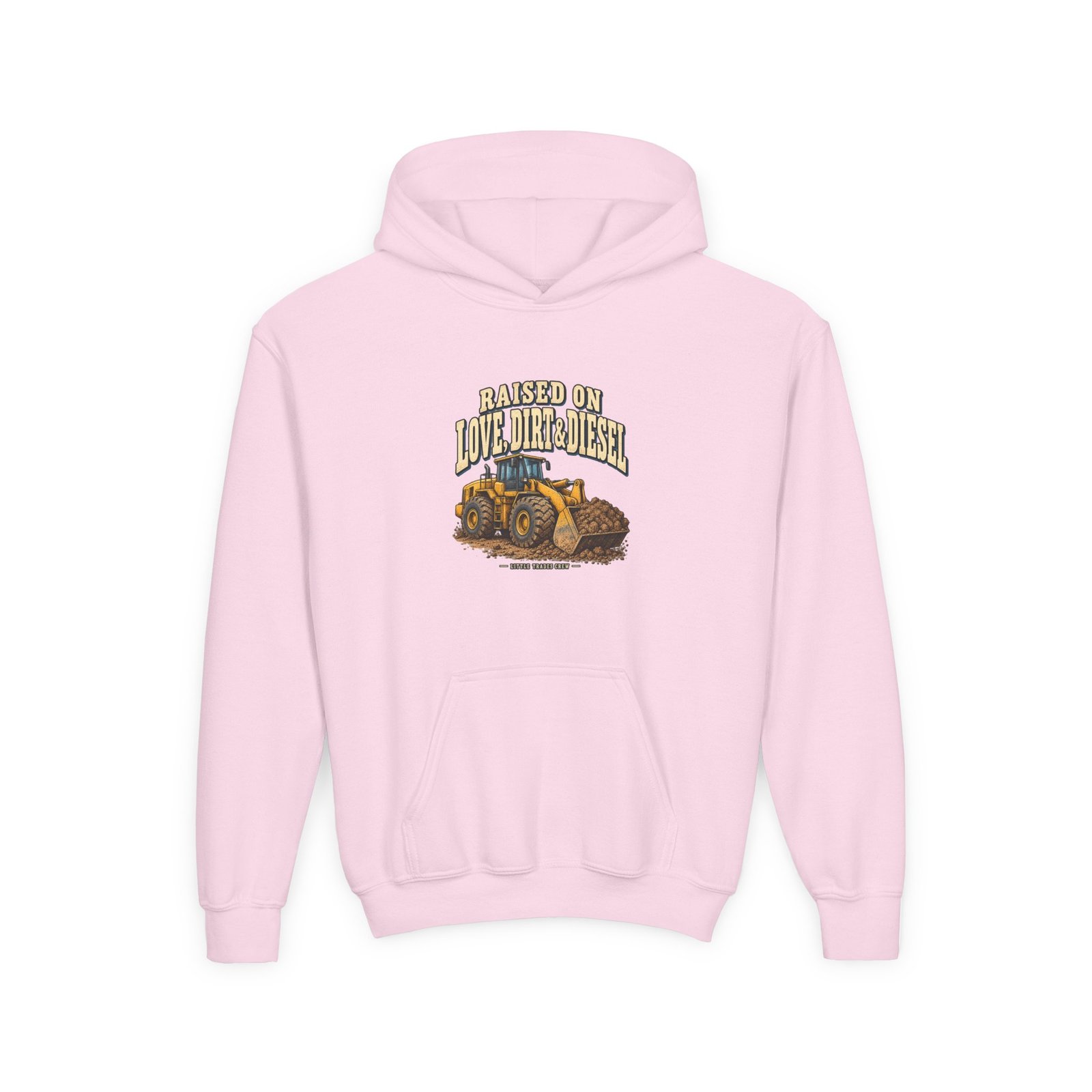 Raised on Love, Dirt & Diesel — Little Trades Crew Youth Hoodie - Image 9