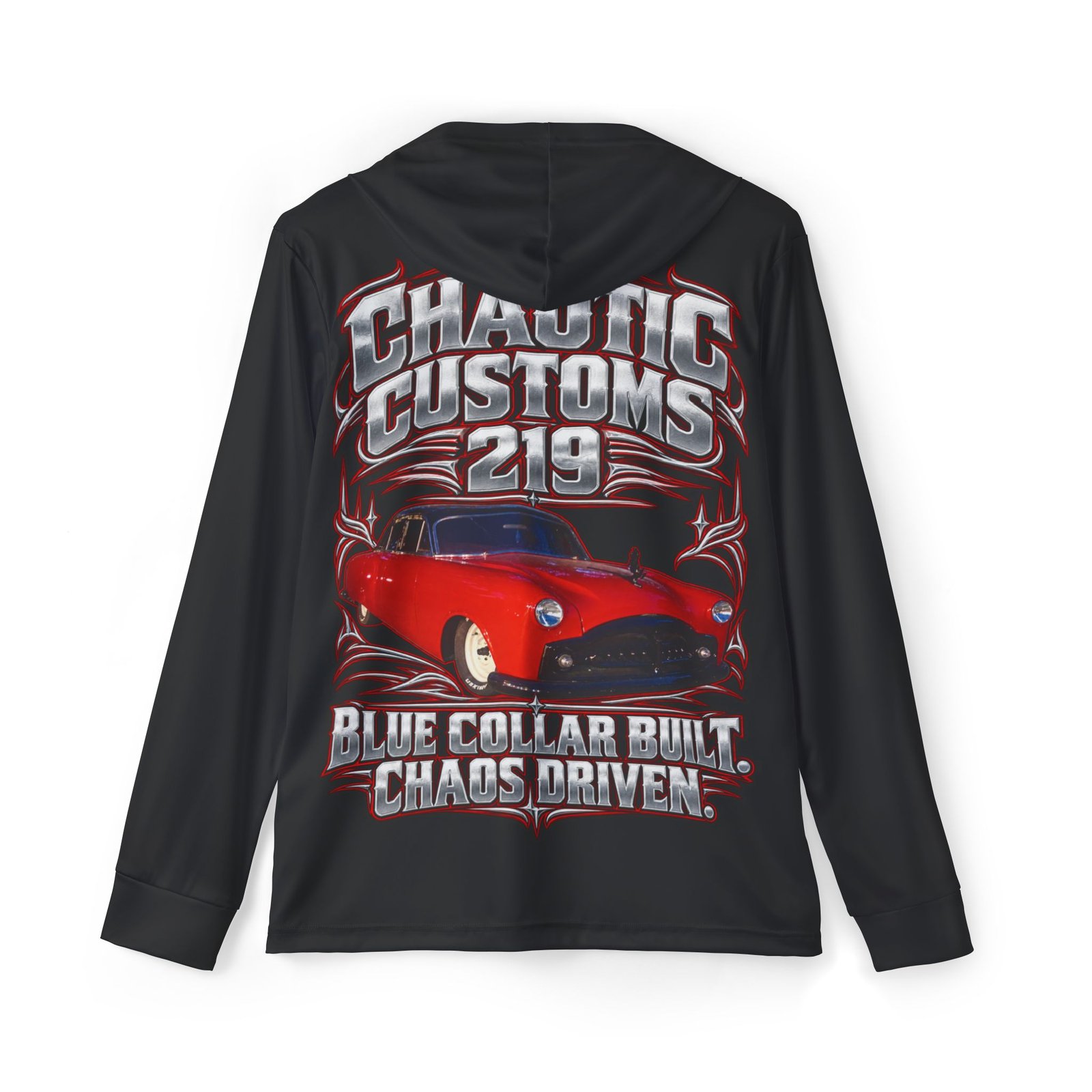 Chaotic Customs 219 — Full Back Design AOP Hoodie - Image 2