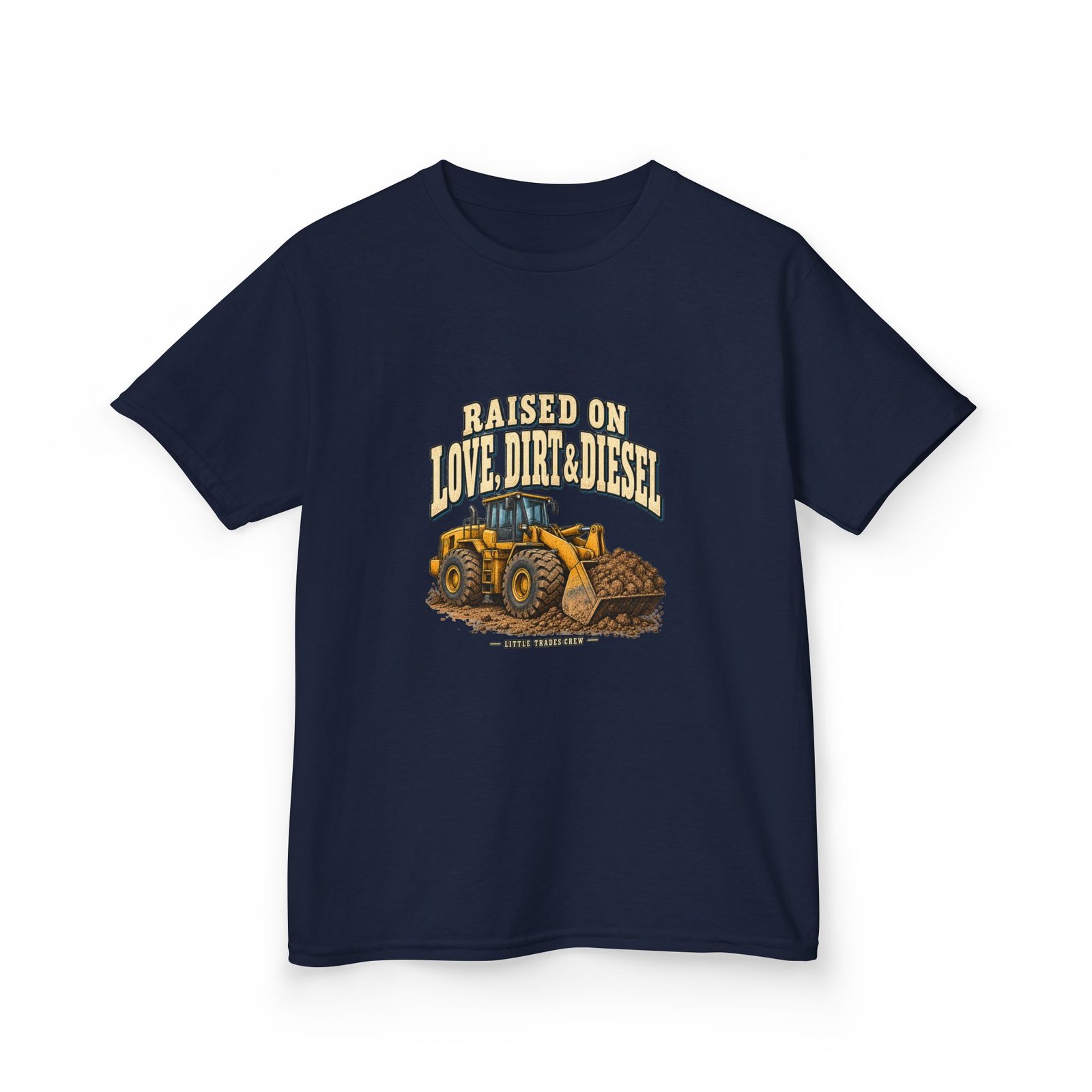 Raised on Love, Dirt & Diesel — Little Trades Crew Youth T-Shirt - Image 7