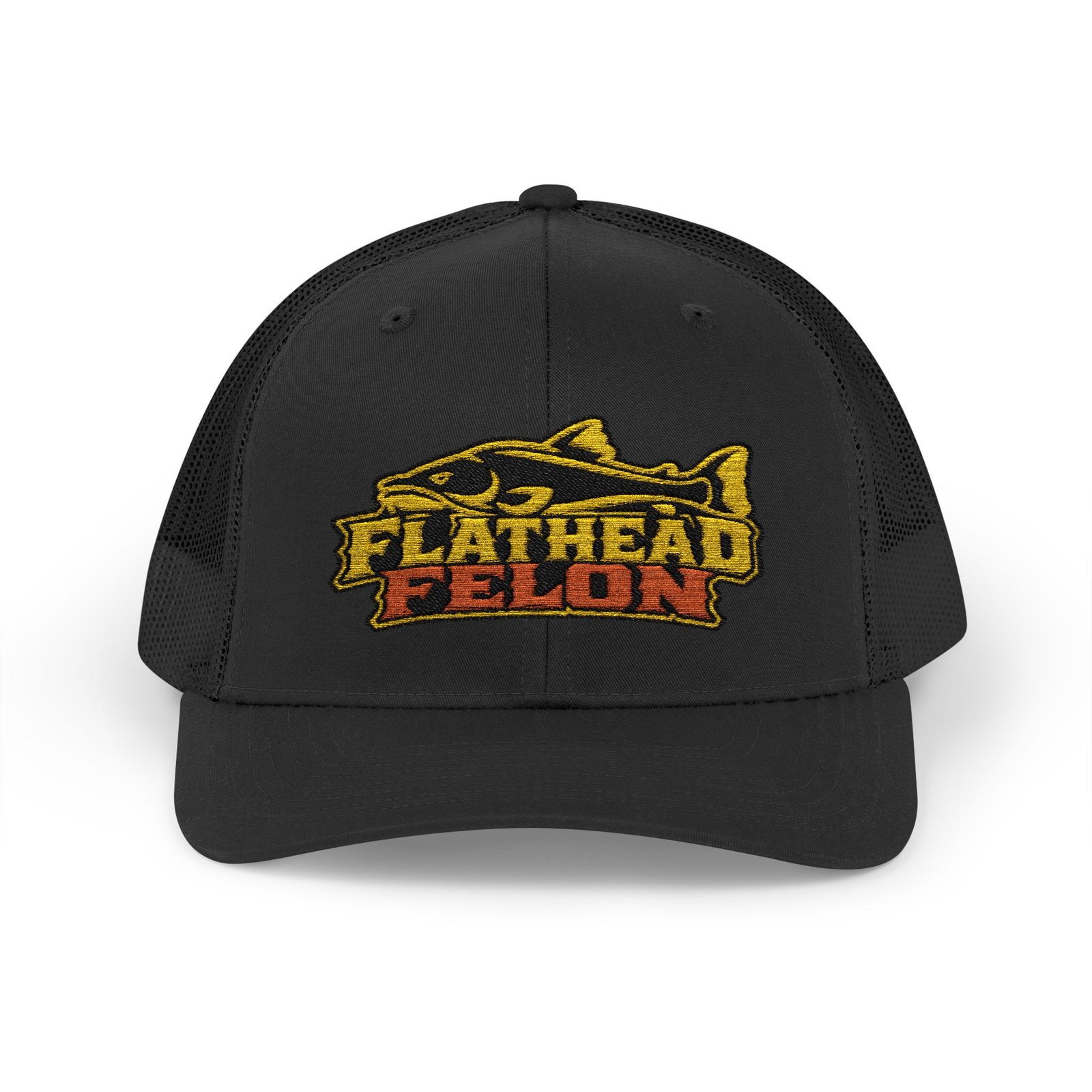 Blue Collar Flat Heads — Flathead Felon Embroidered Trucker Hat