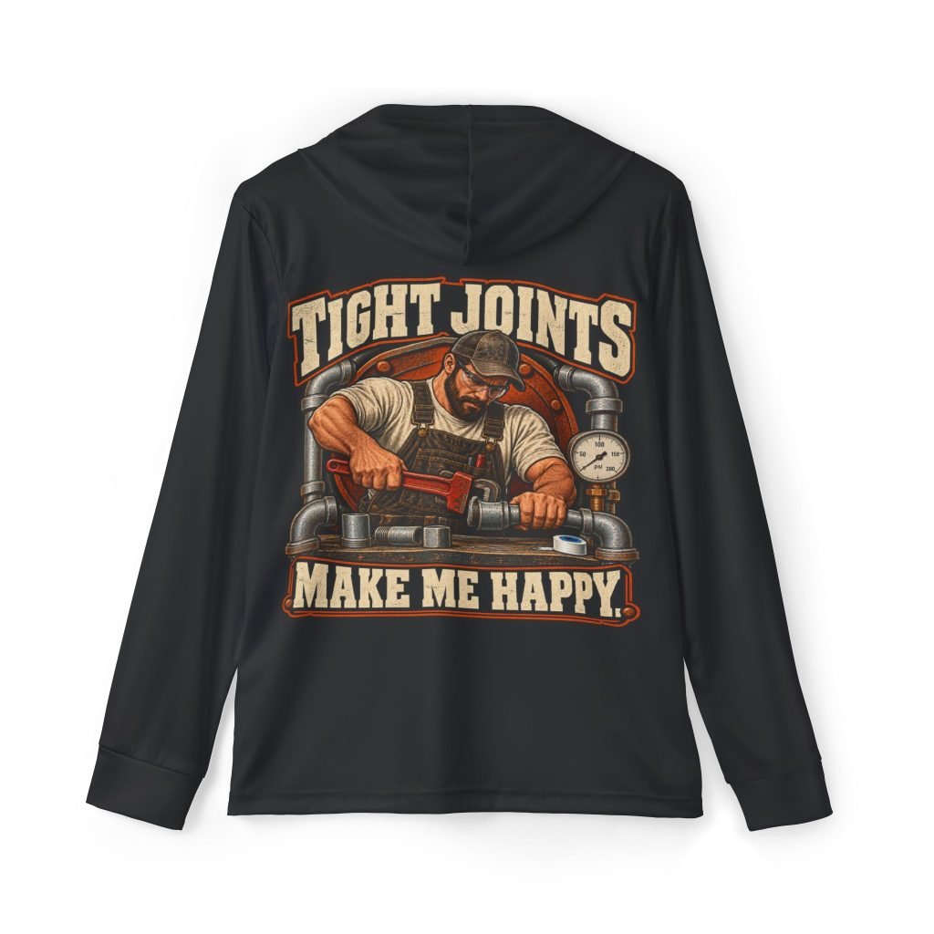 Tight Joints Make Me Happy — Black Sports AOP Full-Back Hoodie | Don’t Be a Ronnie