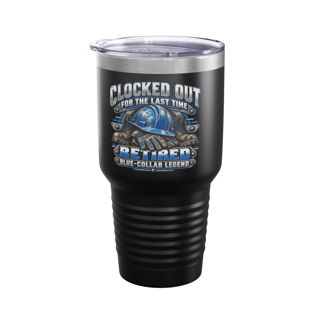 30oz Tumbler - "Officially Retired" Stainless Travel Cup