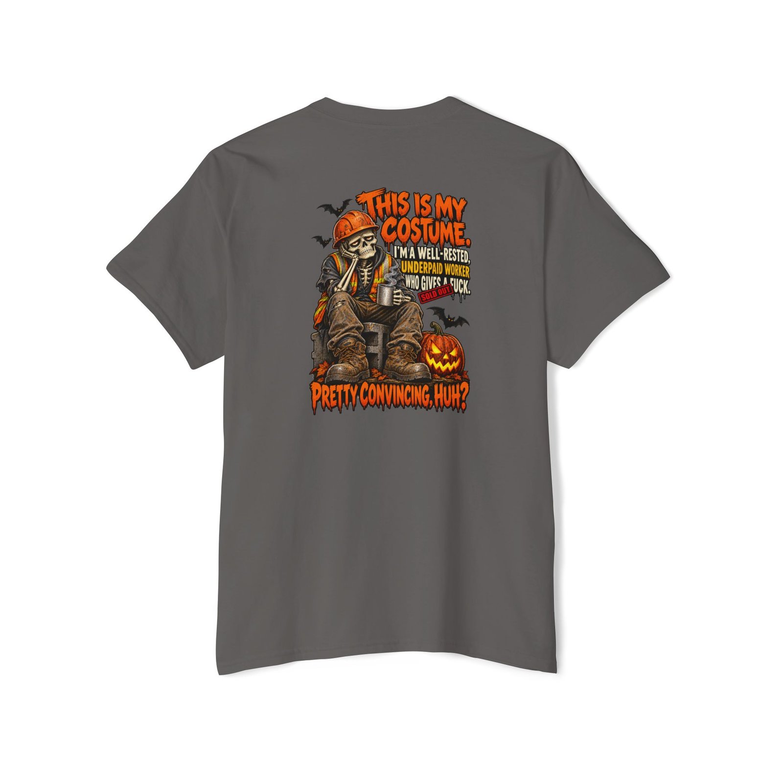 This Is My Costume — Blue-Collar Skeleton Halloween Pocket Tee - Image 10