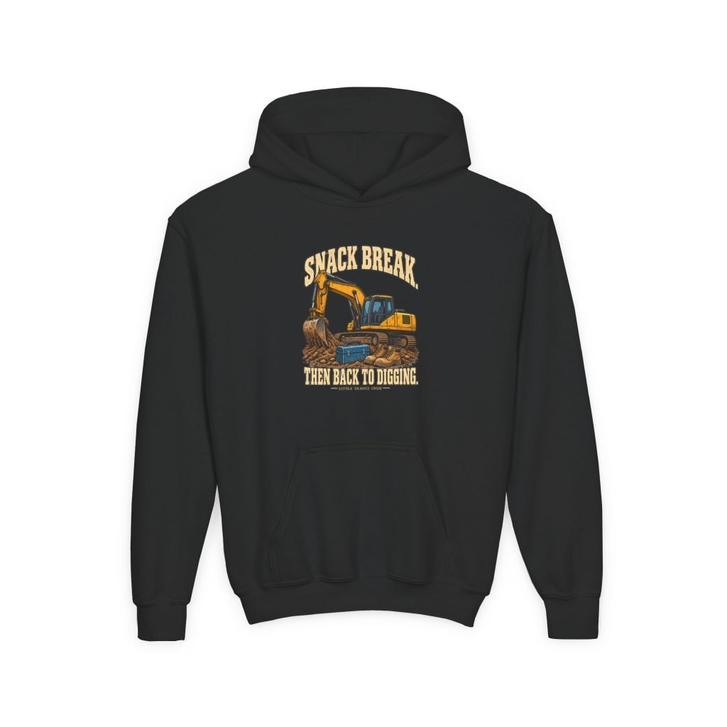 Snack Break. Then Back to Digging. — Little Trades Crew Youth Hoodie